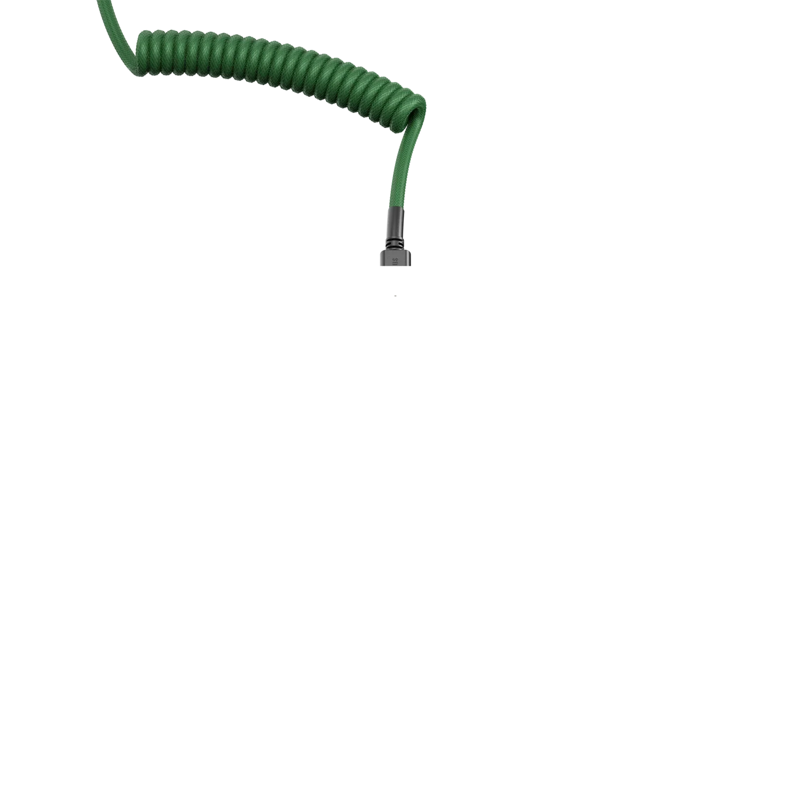 Glorious Coiled Cable - Premium Braided USB Cable in Forest Green - Perfect for Gaming, Office & Travel Accessories