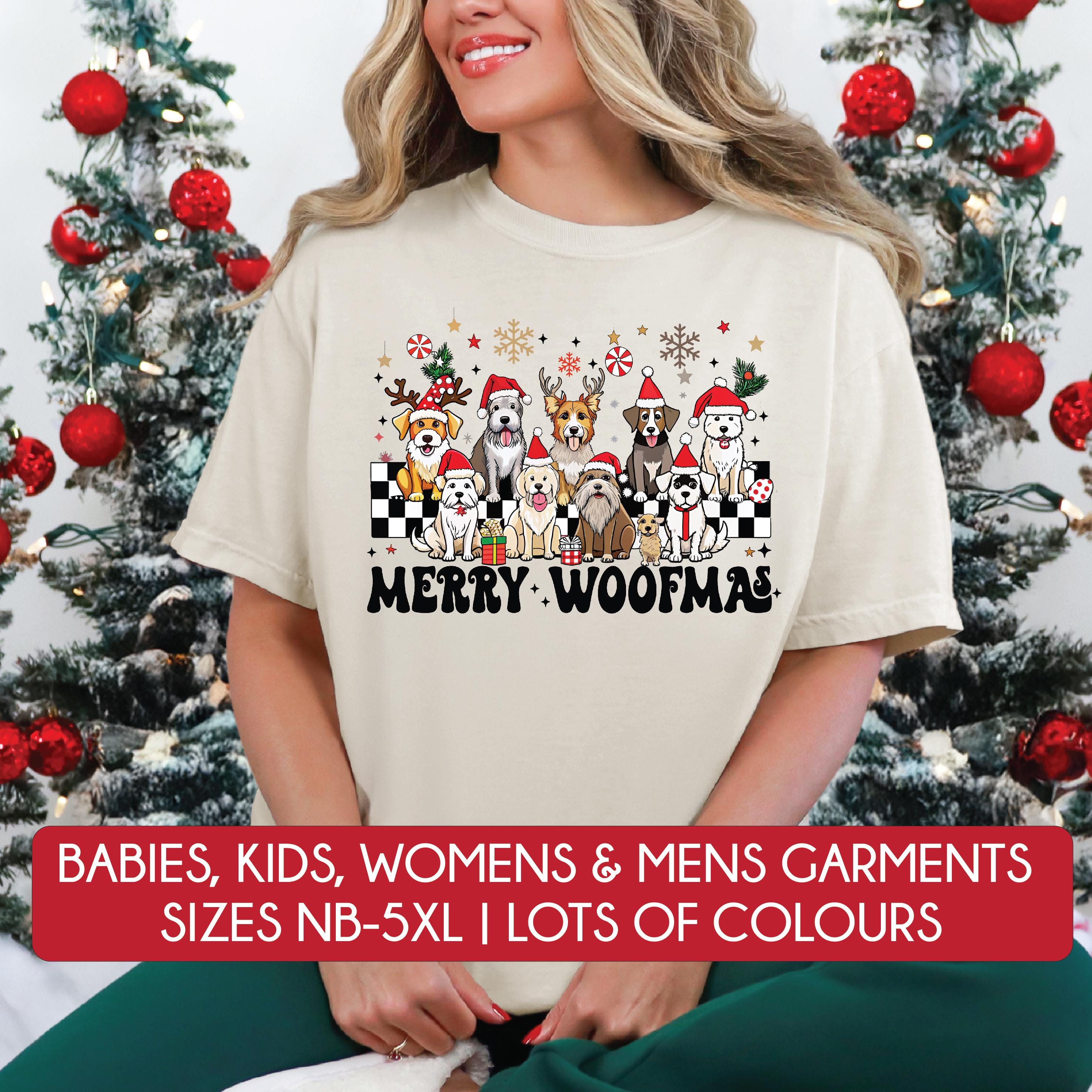 Merry Woofmas Dog Christmas Bandana - Holiday Pet Accessories for Dogs & Puppies - Perfect for Christmas Photos, Parties & Festive Celebrations