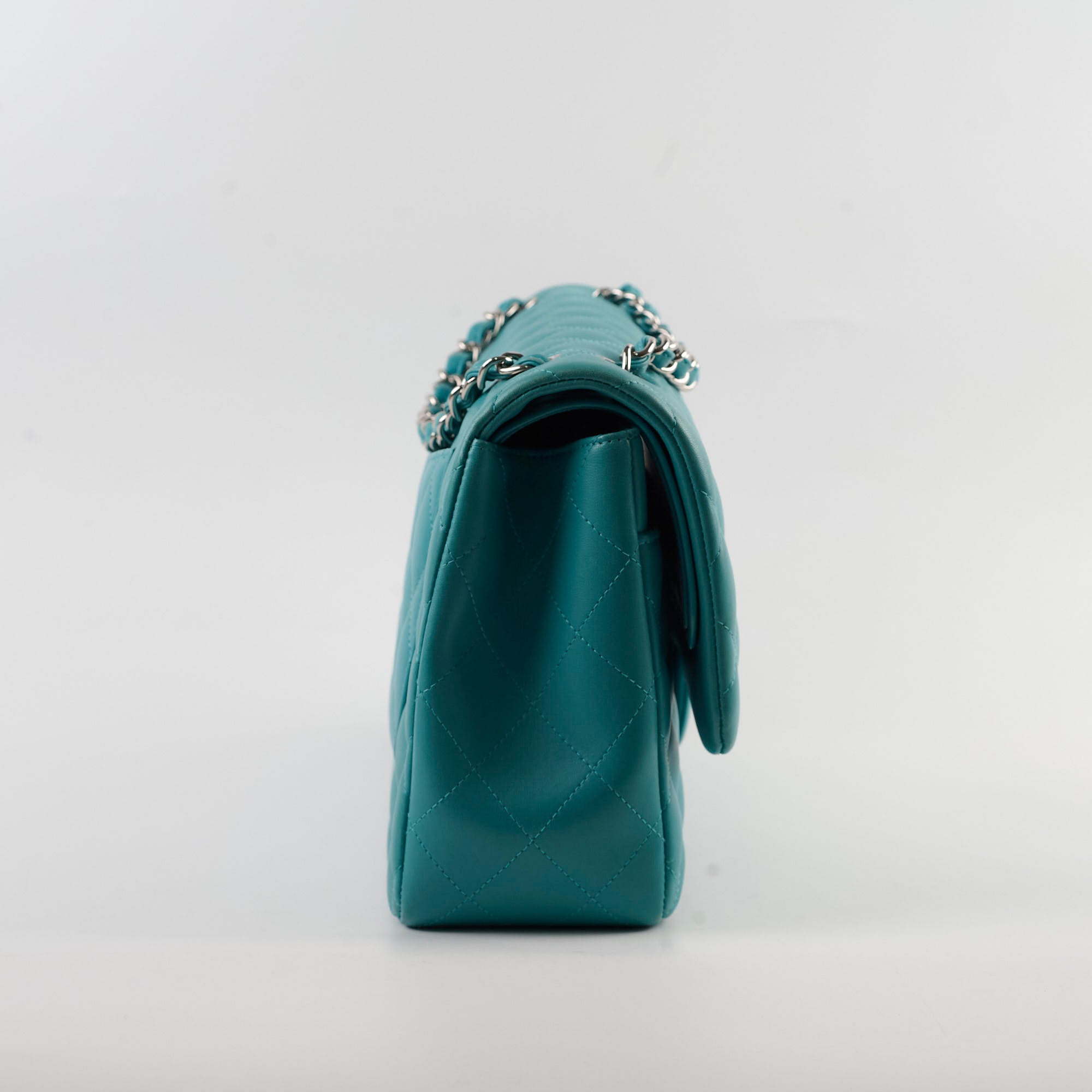 Chanel Jumbo Double Flap Lambskin Blue Leather Shoulder Bag - Luxury Designer Handbag for Women | Perfect for Work, Evening Events & Special Occasions