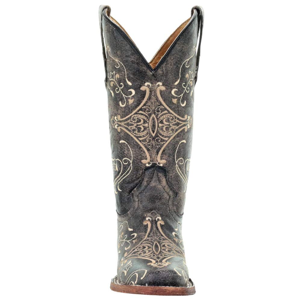 Corral Women's L5078 Circle G Embroidery Leather Cowgirl Boots - Western Style Ankle Boots for Country Dancing, Rodeo & Fashion Outfits