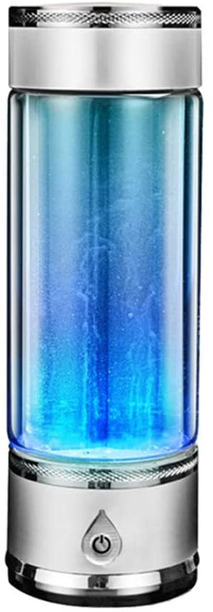 Premium XD Designs Hydrogen Rich Water Bottle - High Concentration Alkaline Ionizer Generator for Pure Hydrogen Water, Health Glass Cup with Silver Infusion - Perfect for Home, Office, Gym & Travel Hydration