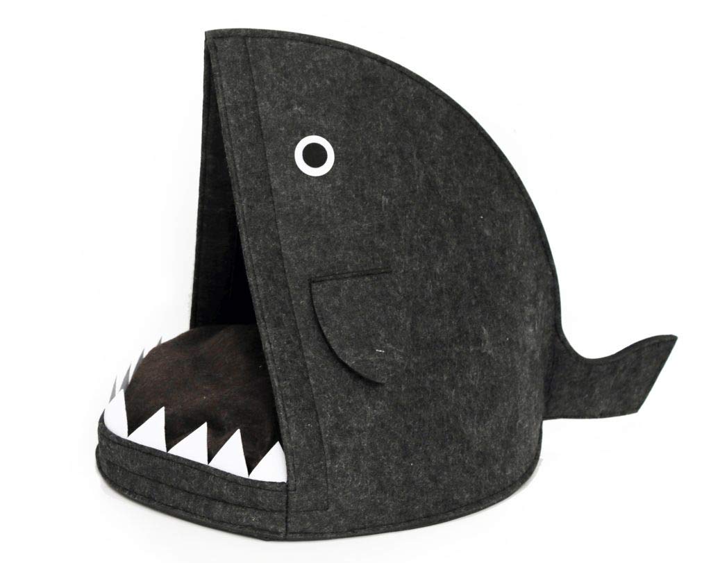 RS Pet Soft Warm & Cozy Shark Cat Dog Bed - Igloo Cave House for Cats, Kittens & Puppies - Perfect for Indoor Comfort & Nap Time