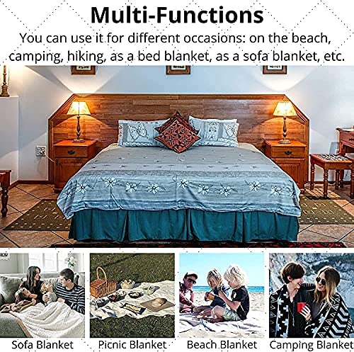 Personalized Couple Blanket - Custom His & Her Name Wedding Anniversary Gift for Couples - Romantic Keepsake for Beach Picnics, Camping & Cozy Nights at Home