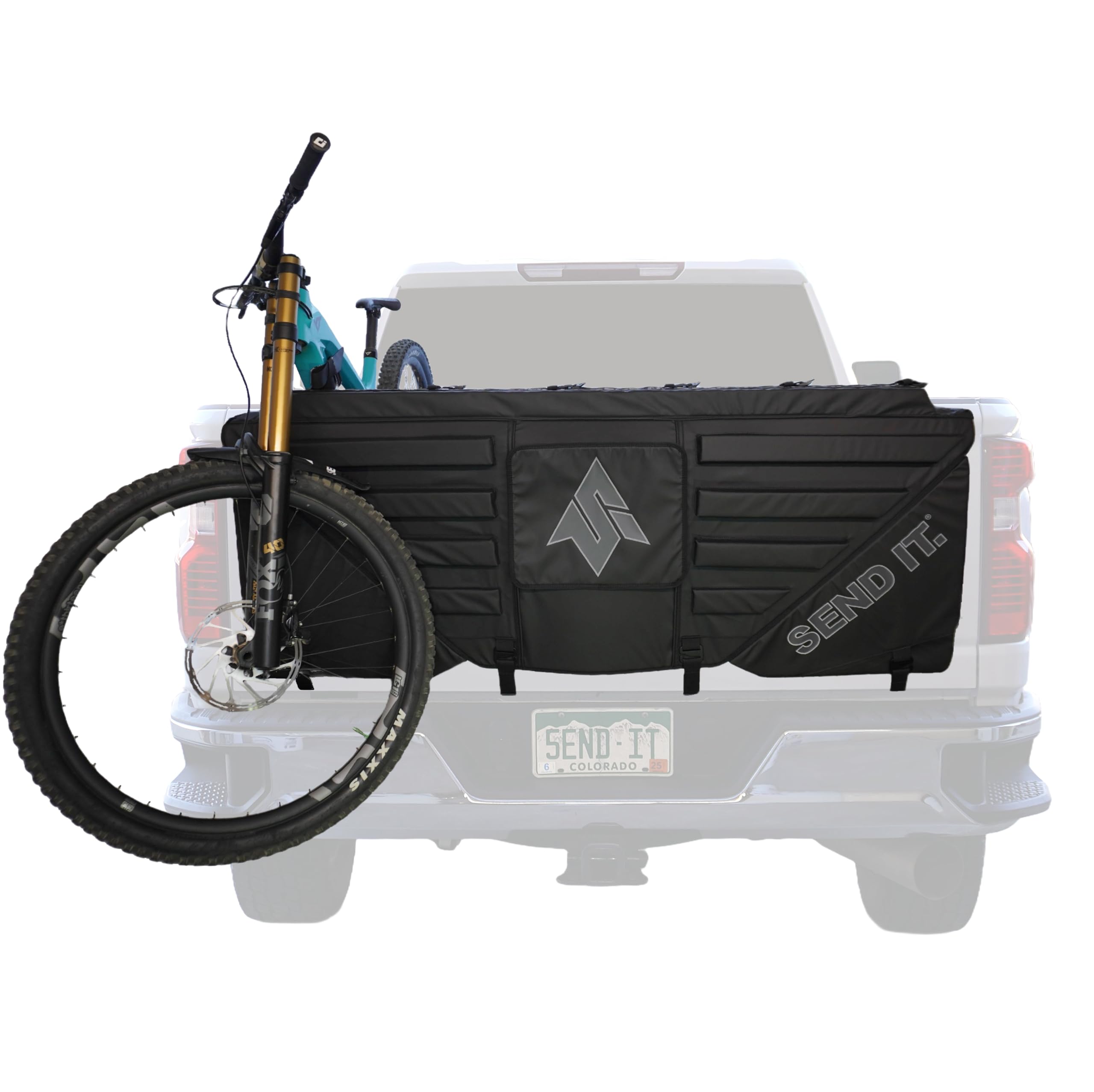 High Roller Tailgate Bike Pad V2 - Durable Truck Bed Bike Rack for Mountain Bikes, BMX, Ebikes & Full-Size Bicycles | Perfect for Off-Road Adventures, Camping & Tailgating
