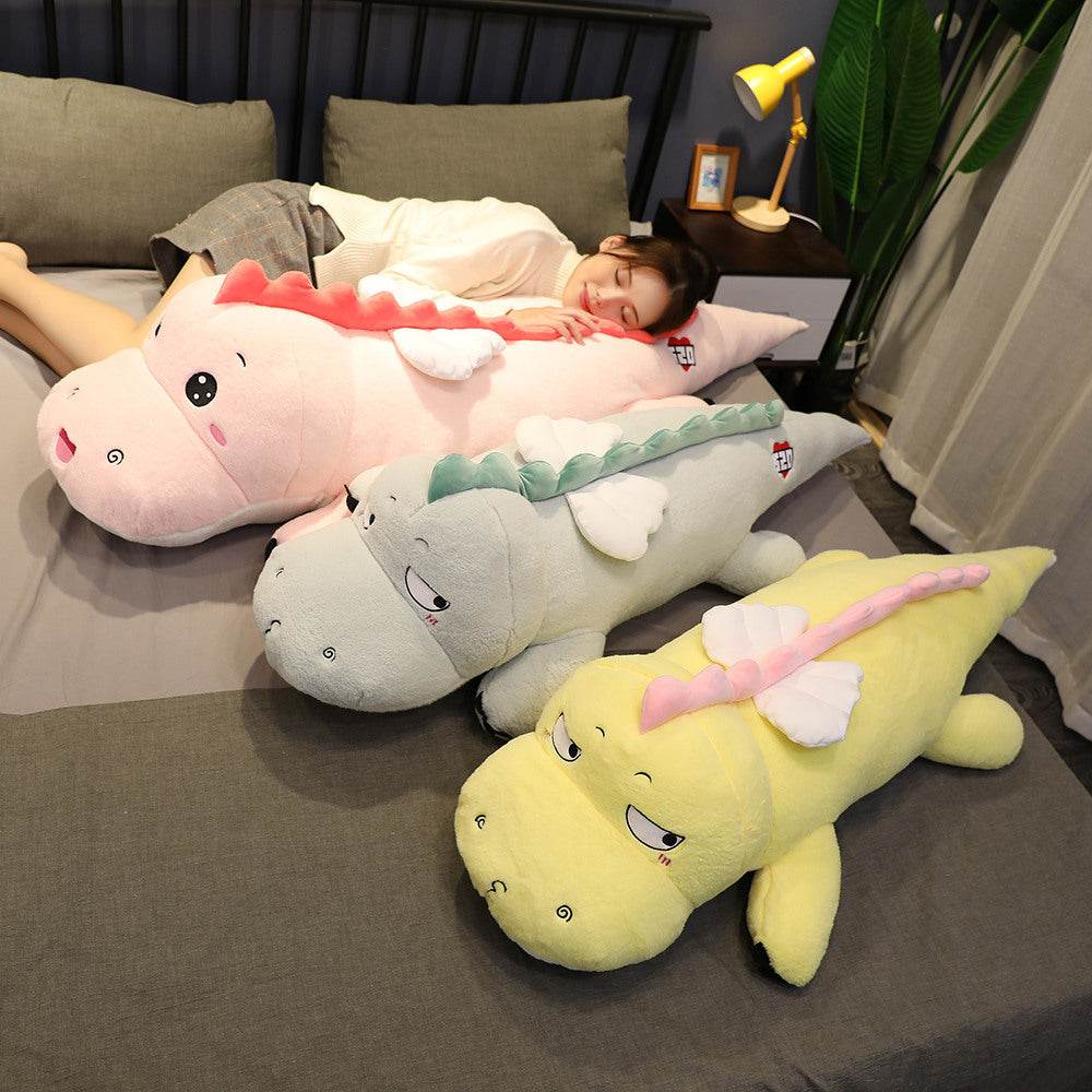 Barney: 4.2ft Giant Dinosaur Body Pillow Plush Toy - Soft Hugging Pillow for Kids & Adults, Perfect for Cuddling, Sleeping, and Home Decor