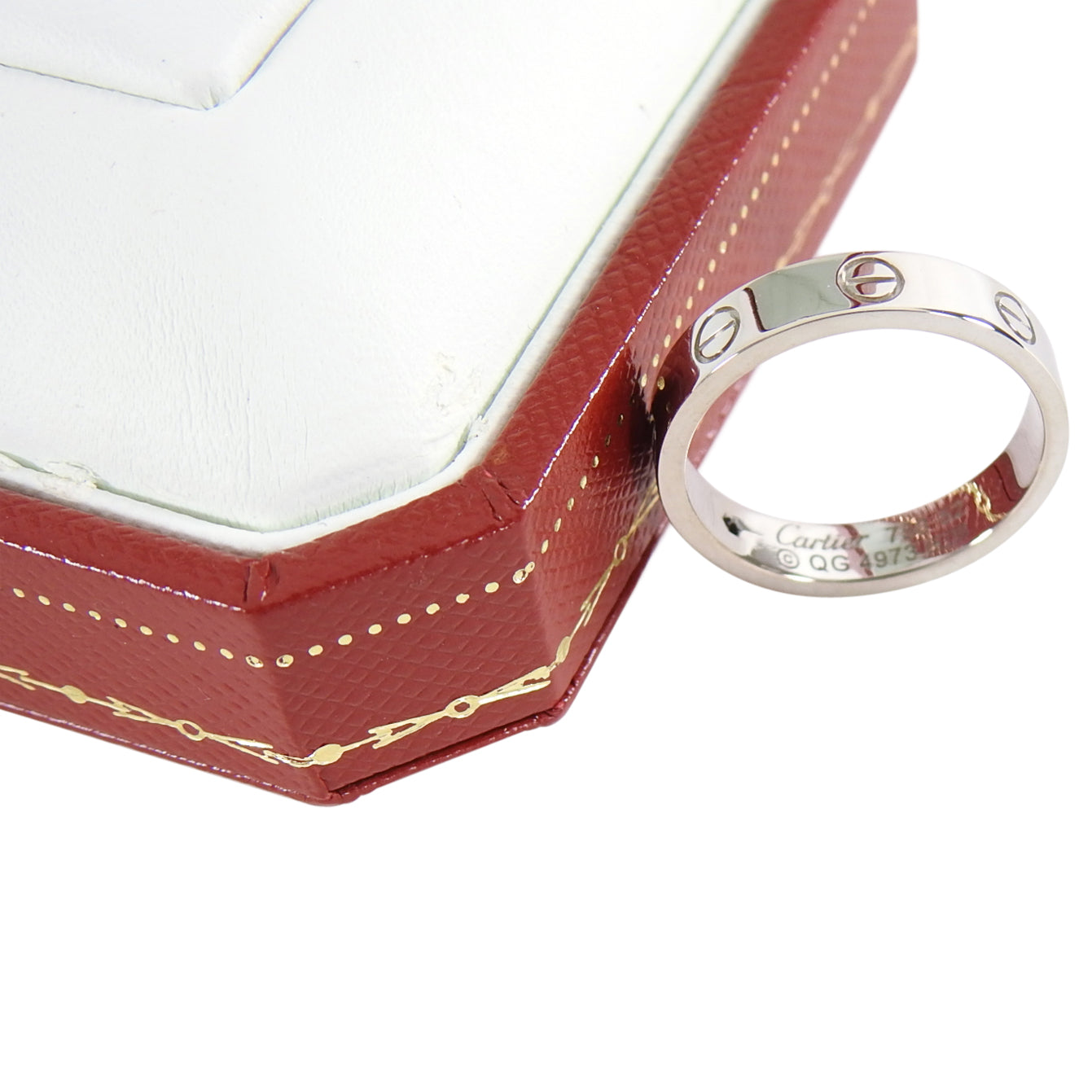 Cartier Love Diamond 18k White Gold Wedding Band Ring 4mm - Size 52/6 - Luxury Bridal Jewelry for Engagement, Anniversary & Special Occasions