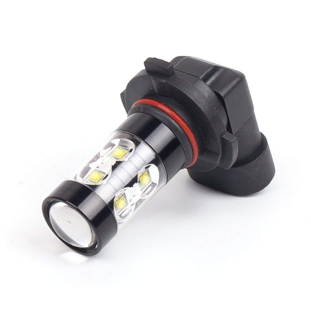 Alla Lighting 2400 Lumens 9006 HB4 LED Fog Light Bulbs - 6000K Xenon White Super Bright Fog Lamp Replacement for Cars, Trucks - Perfect for Night Driving & Off-Road Adventures