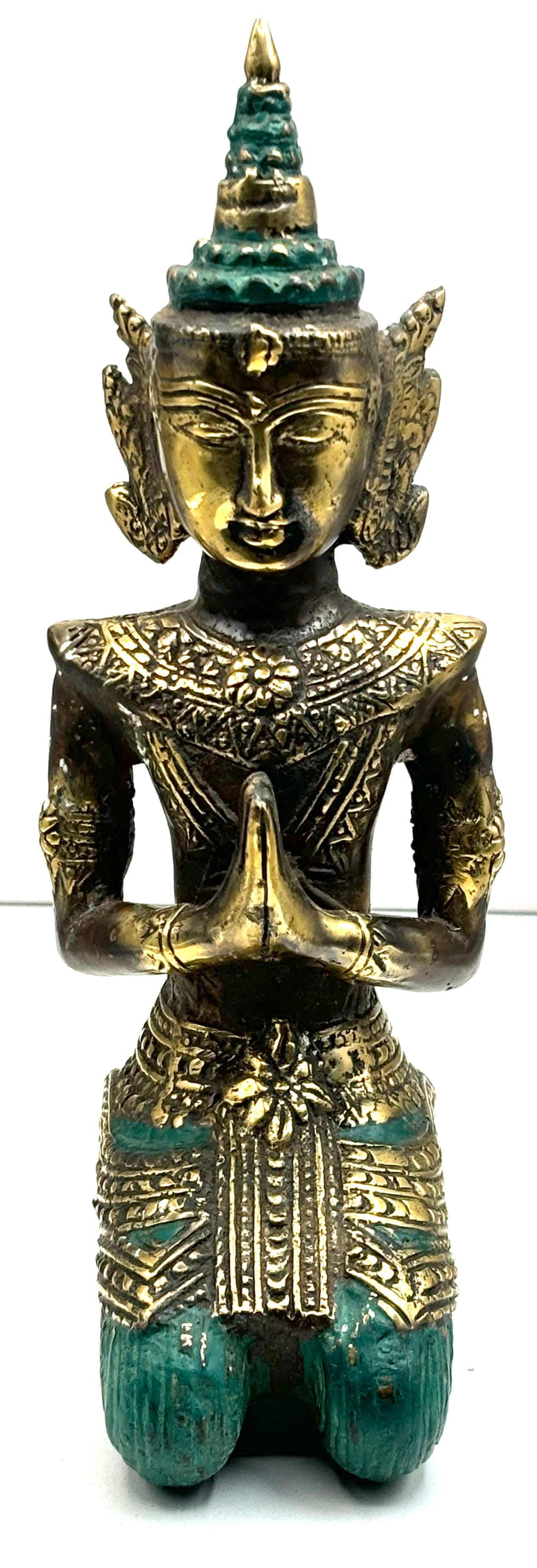 Handcrafted Bronze Buddha Statue for Meditation & Prayer - Spiritual Home Decor & Yoga Studio Centerpiece