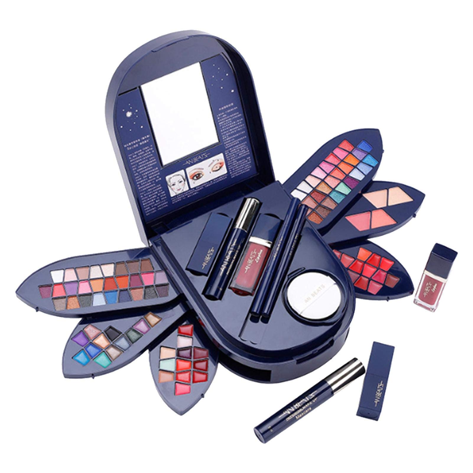 Portable Owl Makeup Kit - Foldable Travel Cosmetic Organizer with Storage Box for Beginners | Perfect for On-the-Go Beauty & Vacation Essentials