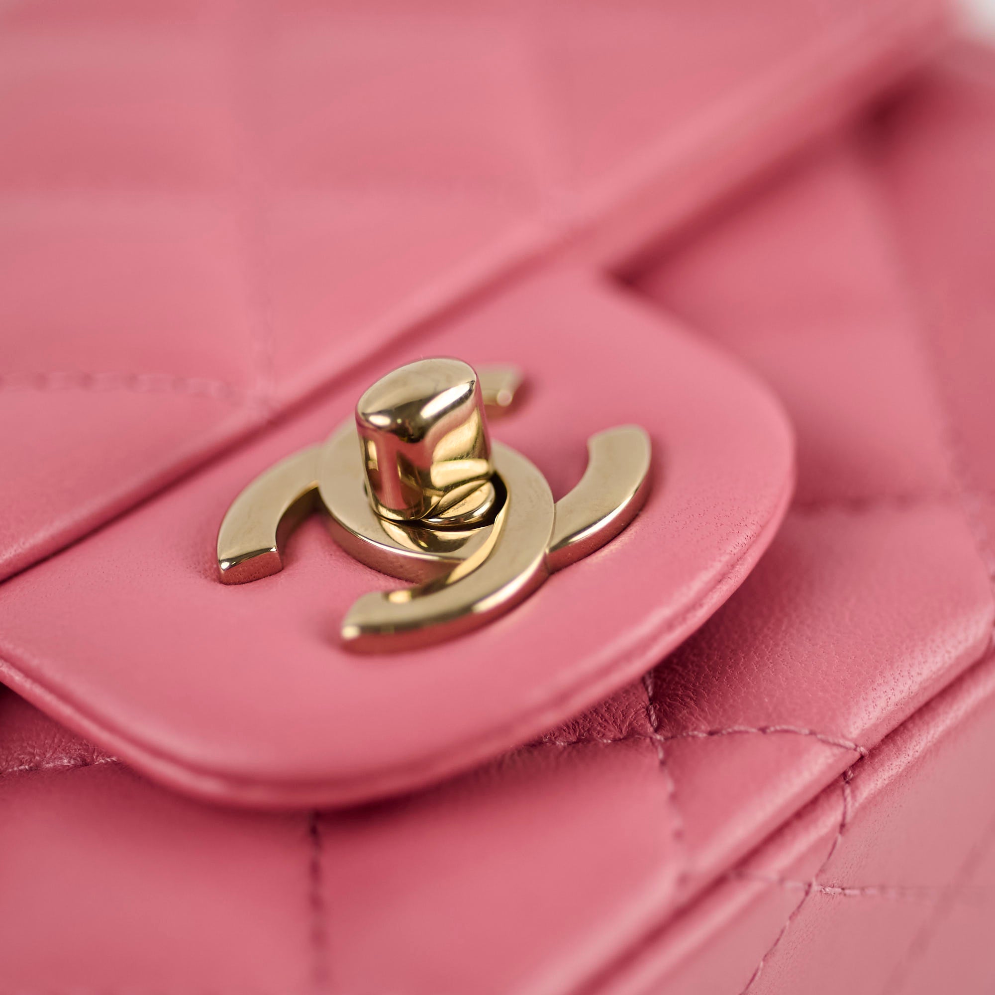 Chanel Mini Square Bag in Soft Lambskin Leather - Elegant Pink Crossbody Purse for Women | Perfect for Date Nights, Parties & Everyday Luxury