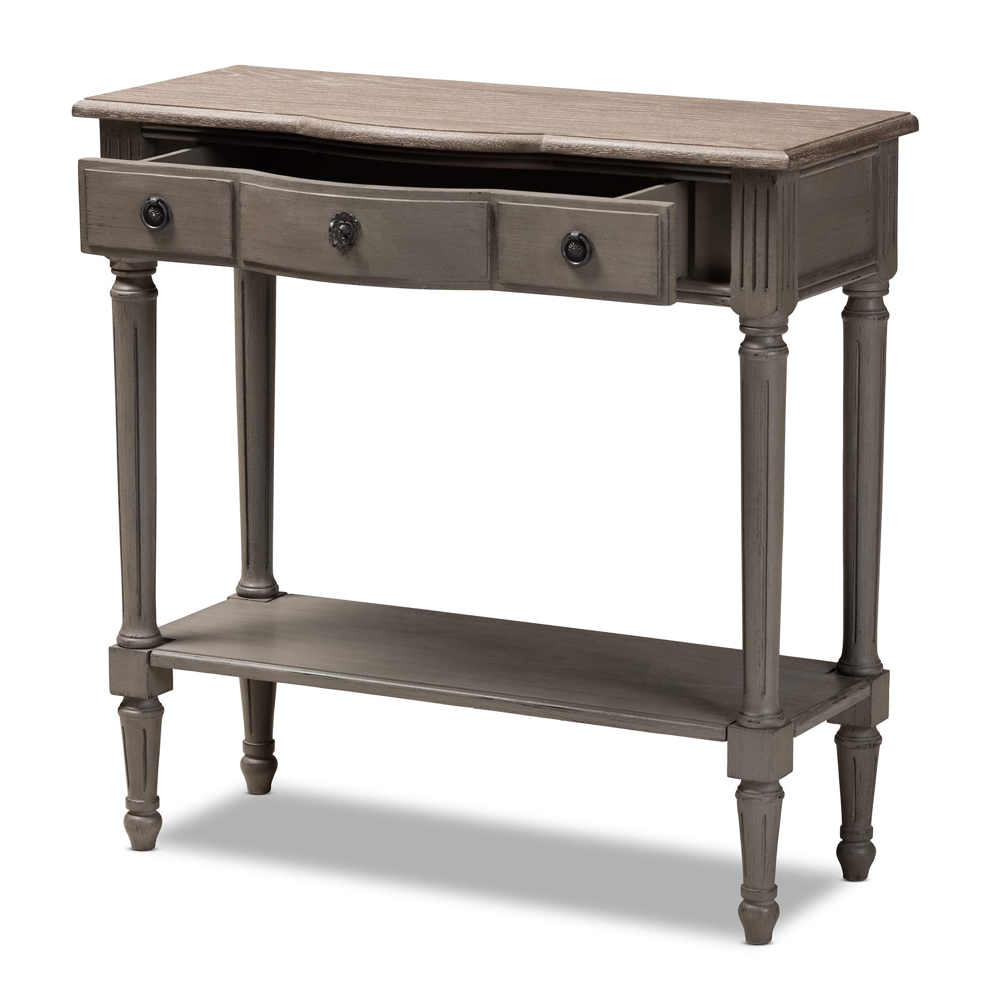 Baxton Studio Modern Gray Console Table - Entryway Sofa Table for Living Room, Hallway & Home Decor