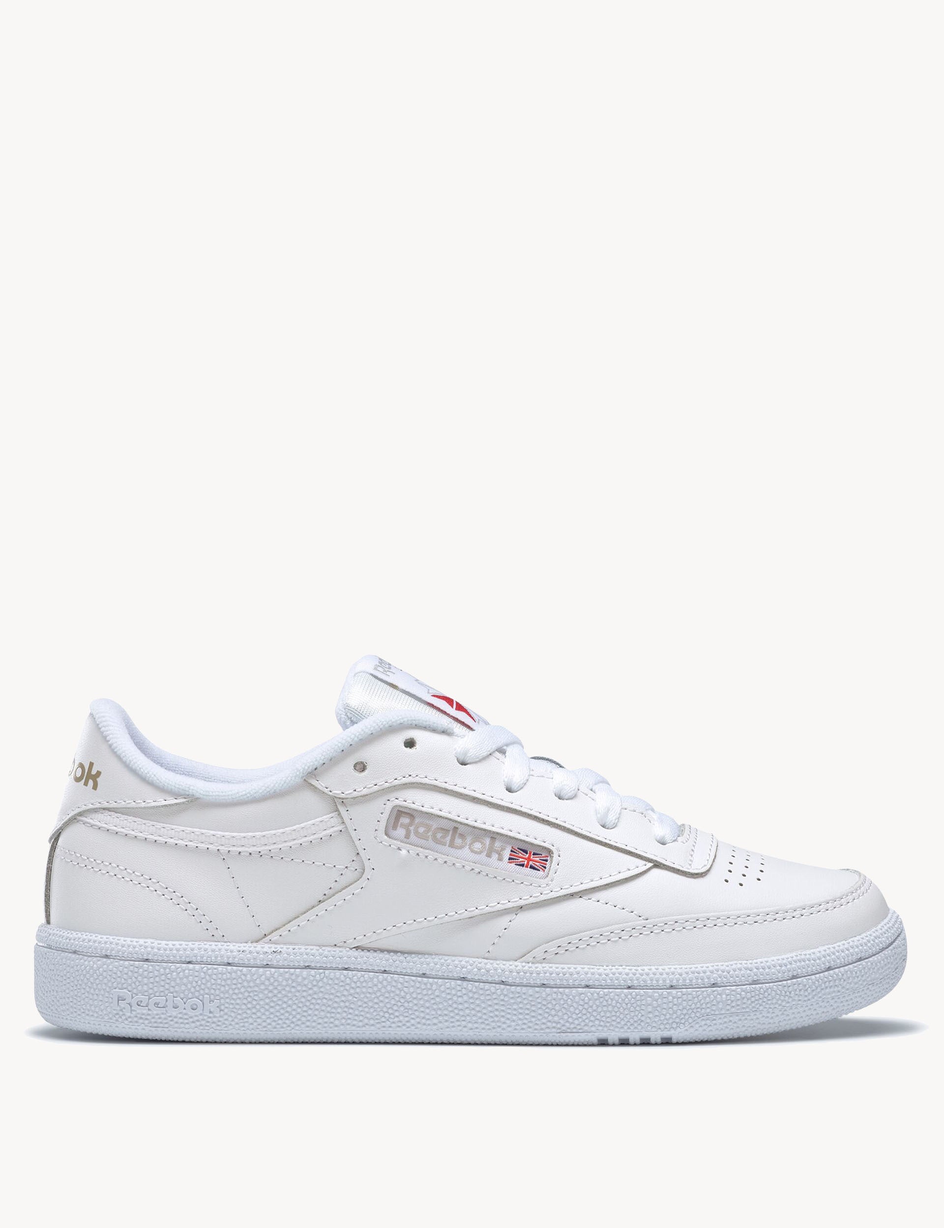 Reebok Club C 85 Vintage Sneakers - White & Light Grey | Classic Casual Shoes for Men & Women | Perfect for Everyday Wear, Gym & Street Style