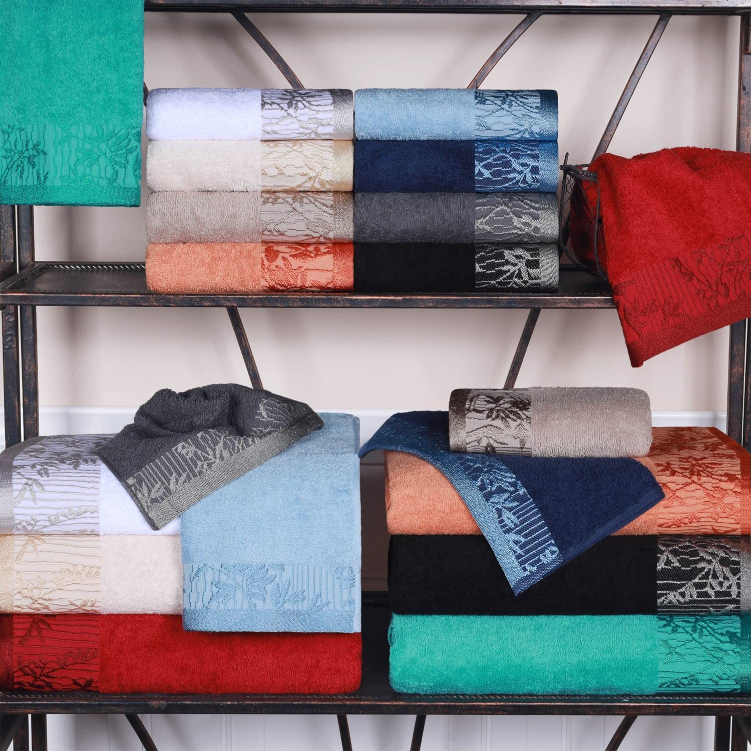 Luxurious 8-Piece Super Soft Bath Towels Set | Quick Dry & Highly Absorbent Hand Towels & Washcloths | Skin-Friendly Salon, Hotel & Spa Quality | Perfect for Bathroom, Gym & Beach Use
