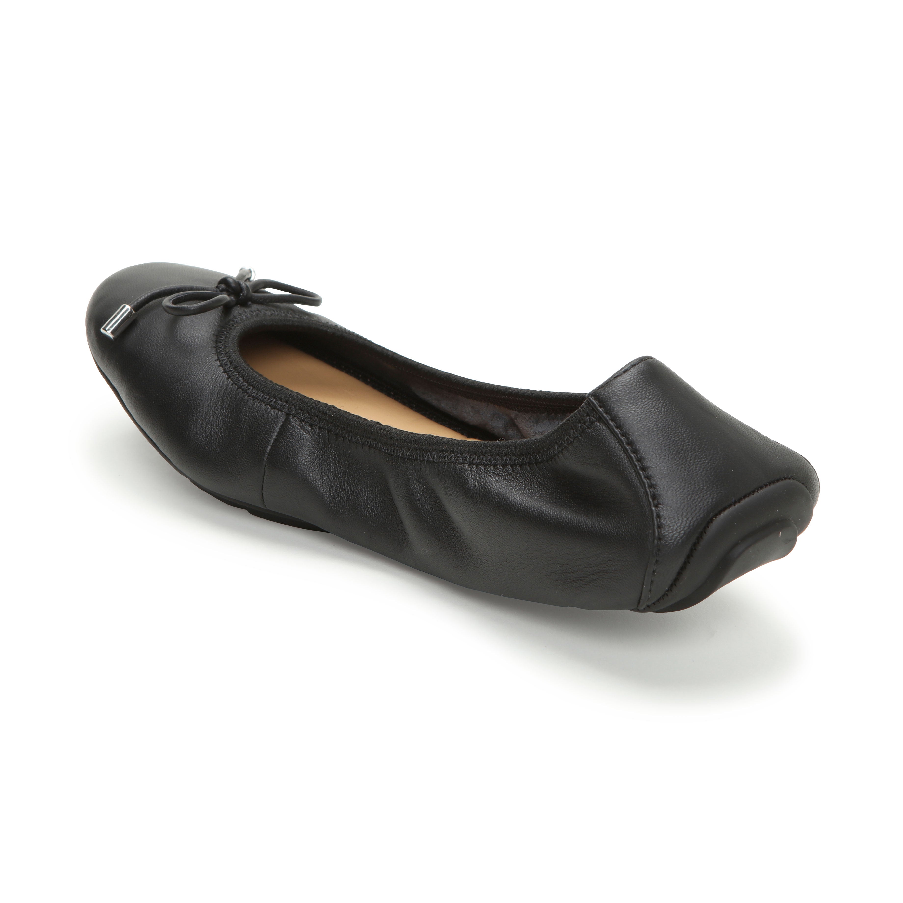 Halle Leather Ballet Flat Shoes for Women - Comfortable & Stylish Loafers for Work, Travel & Casual Wear