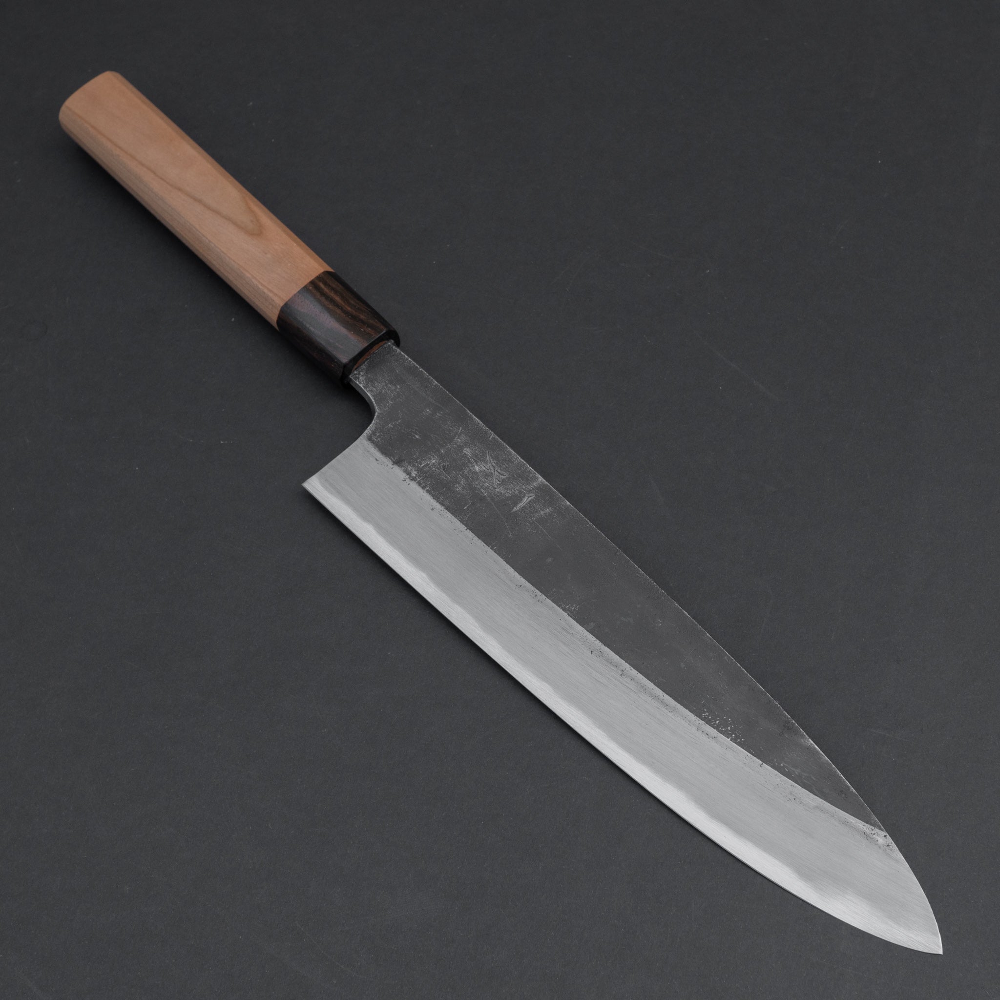Hitohira Togashi Blue #2 Kurouchi Gyuto Japanese Chef Knife 240mm - High Carbon Steel Blade with Cherry Wood Handle - Perfect for Sushi, Meat Cutting & Professional Kitchen Use