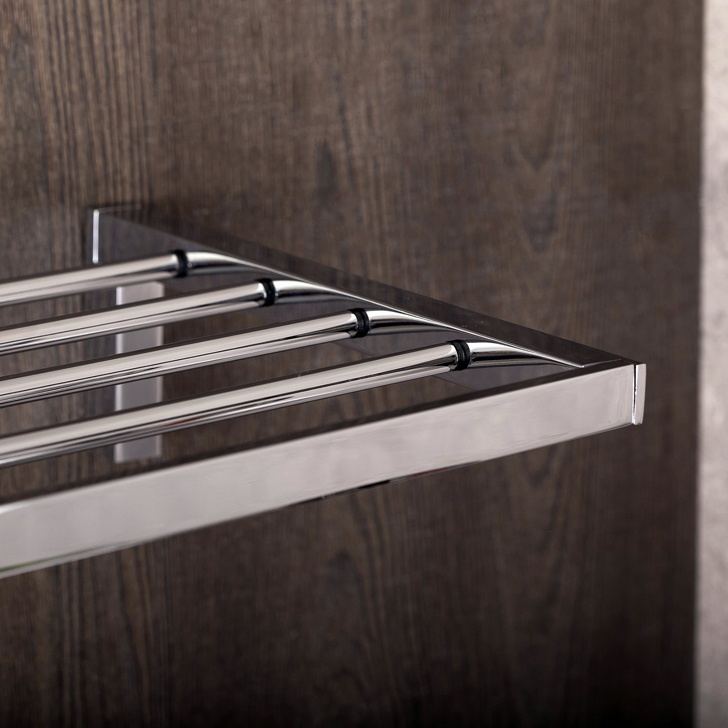 Premium Brass Wall Mount Towel Rack with Chrome Finish - 23.6 x 3.8 x 11.8 Inches - Space Saving Bathroom Organizer for Towels & Robes - Perfect for Modern Homes, Spas & Luxury Hotels (2290168)
