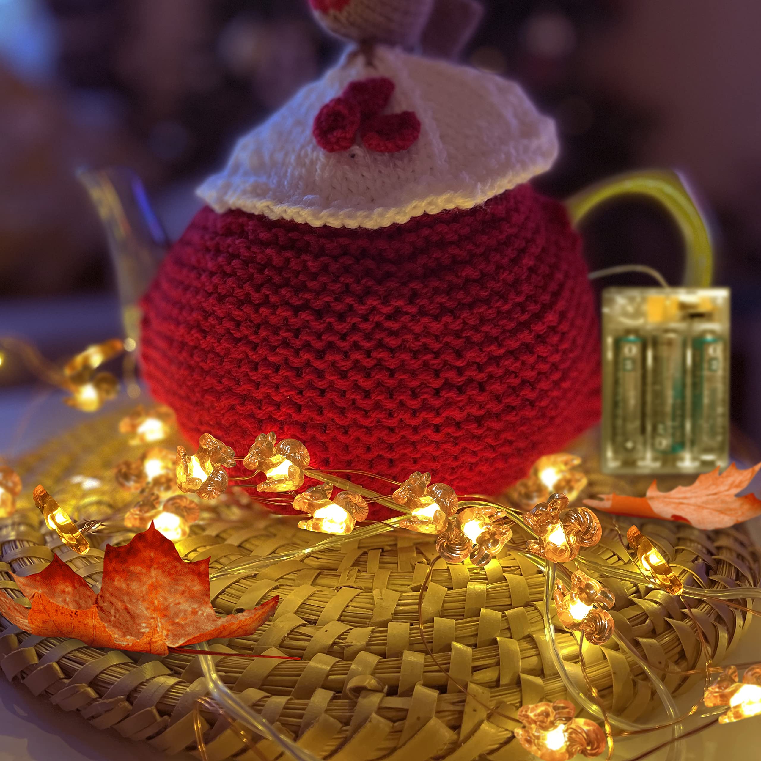 FURORA Squirrel LED Fairy Lights with 6/18H Timer - 20 Warm White LED String Lights, 90-Inch Battery Operated Indoor Fairy Lights for Bedroom, Nursery, Wedding, Party & Home Decor