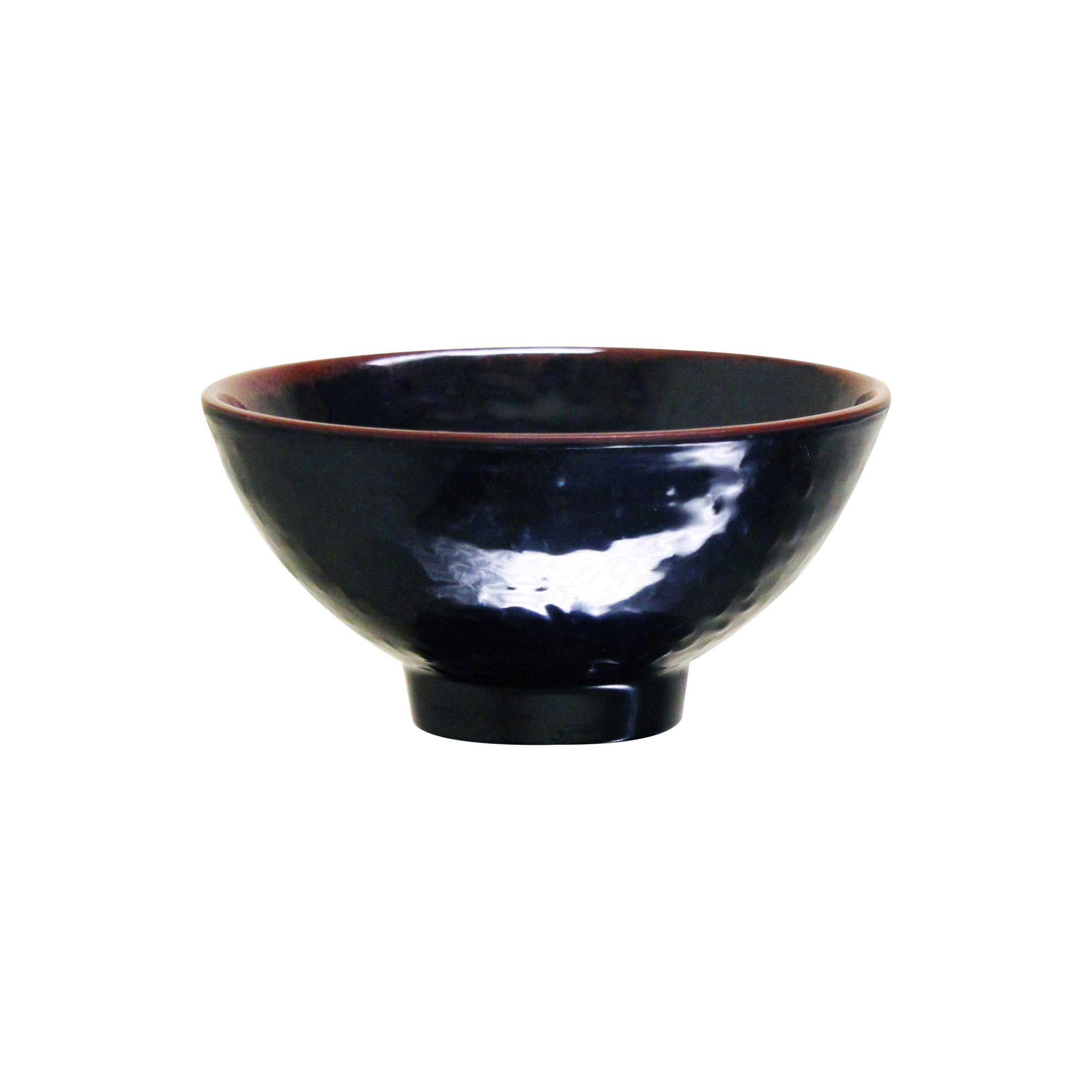 Premium Tenmoku Melamine Dinnerware Set - 11 oz Rice Bowl (4.75