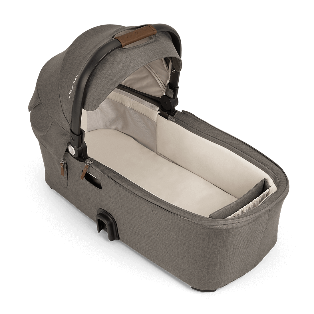 Nuna DEMI Next Bassinet with Stand - Granite Gray | Premium Baby Bassinet for Newborns | Perfect for Nursery, Bedroom & Travel