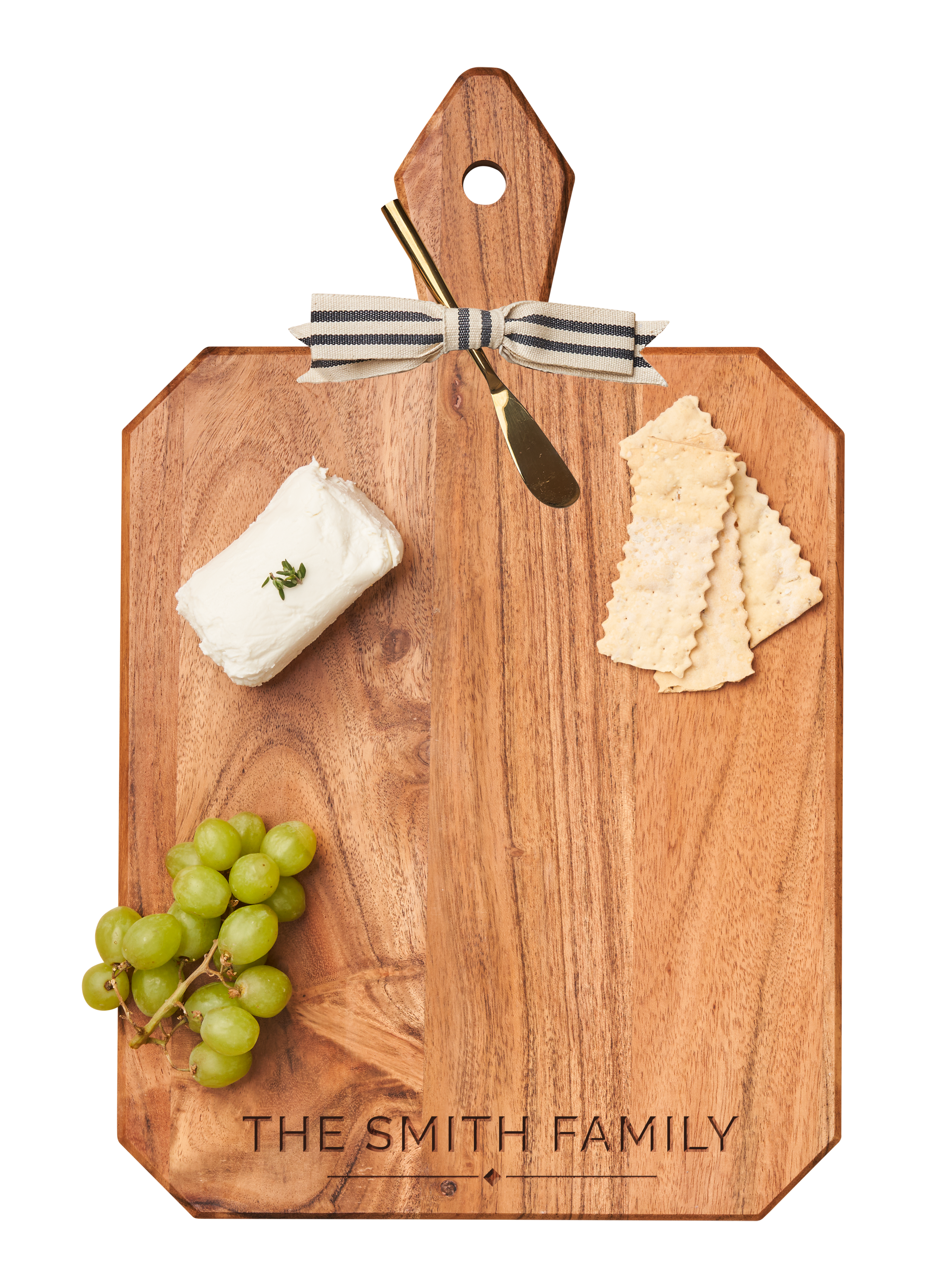 Acacia Wood Charcuterie Board with Handle - 16