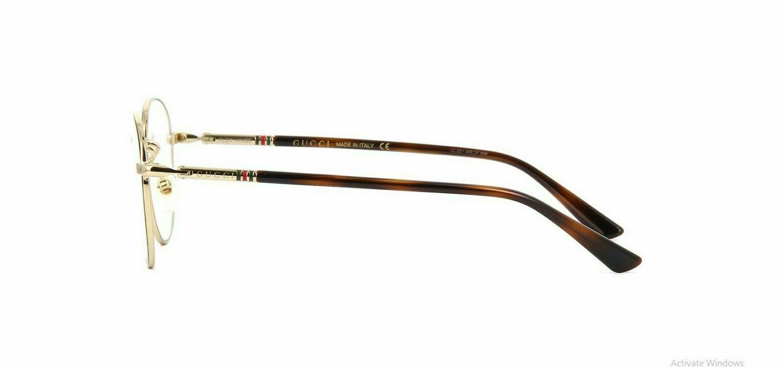 Gucci GG 0392O 002 Black Gold Havana Eyeglasses for Women & Men - Luxury Designer Sunglasses for Fashion, Travel & Everyday Wear