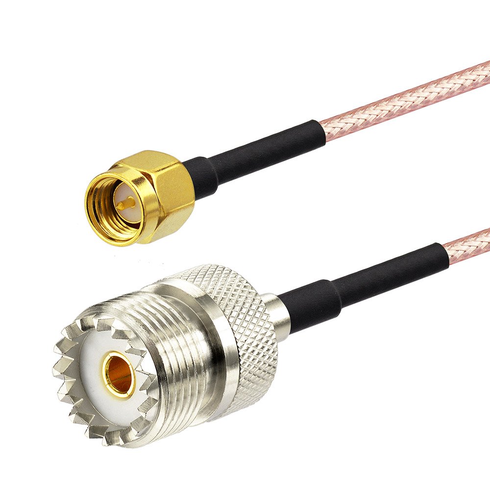 Superbat SMA Male to SO239 RF Coaxial Cable 3ft with 3pcs SMA to SO239/PL259 Adapter Kit - Compatible with CB Radio, Handheld Radio Antenna, Walkie Talkie, Vector Network Analyzer - Perfect for Ham Radio, Communication Equipment, and Signal Testing