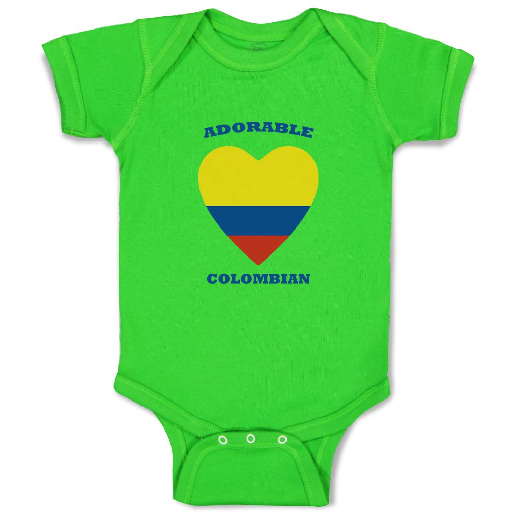 Custom Baby Bodysuit for Boys & Girls - Adorable Colombian Heart Design 100% Cotton Infant Clothes | Perfect for Newborn Photos, Baby Showers & Everyday Wear