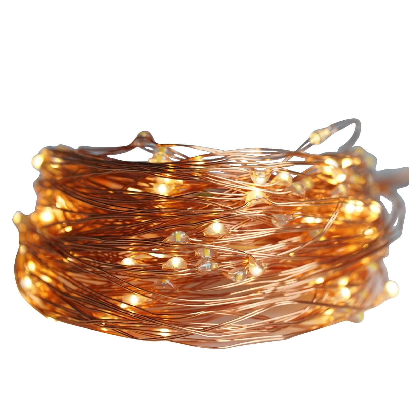 Efavormart 200 LED Warm White Fairy Lights for Wedding Party Decor - Battery Operated String Lights