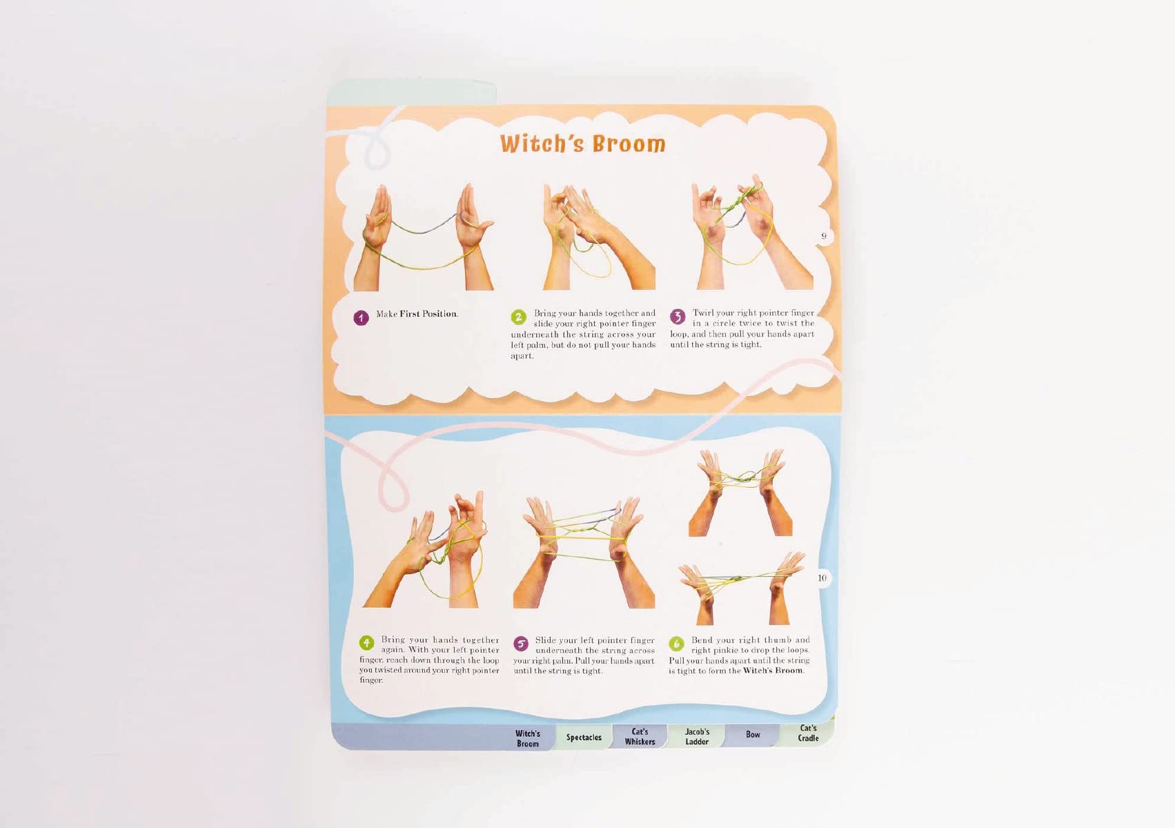 The Cat's Cradle & 8 Fun String Games for Kids - Classic Hand String Tricks for Unplugged Playtime, Travel & Indoor Activities