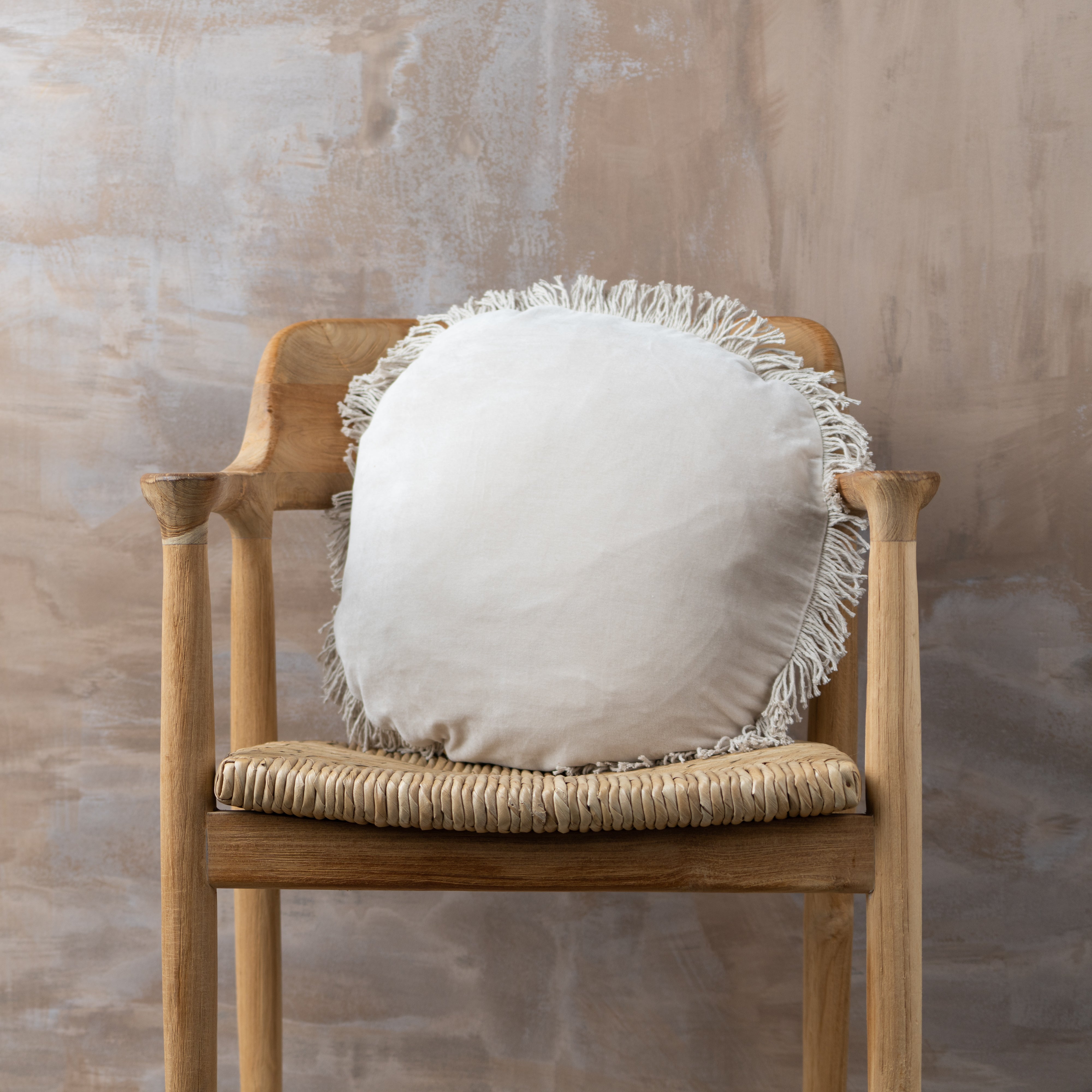Luxury Velvet Round Throw Pillow Cushion - Soft Clay Color for Sofa, Bed, Chair Decor - Perfect for Living Room, Bedroom & Home Decor