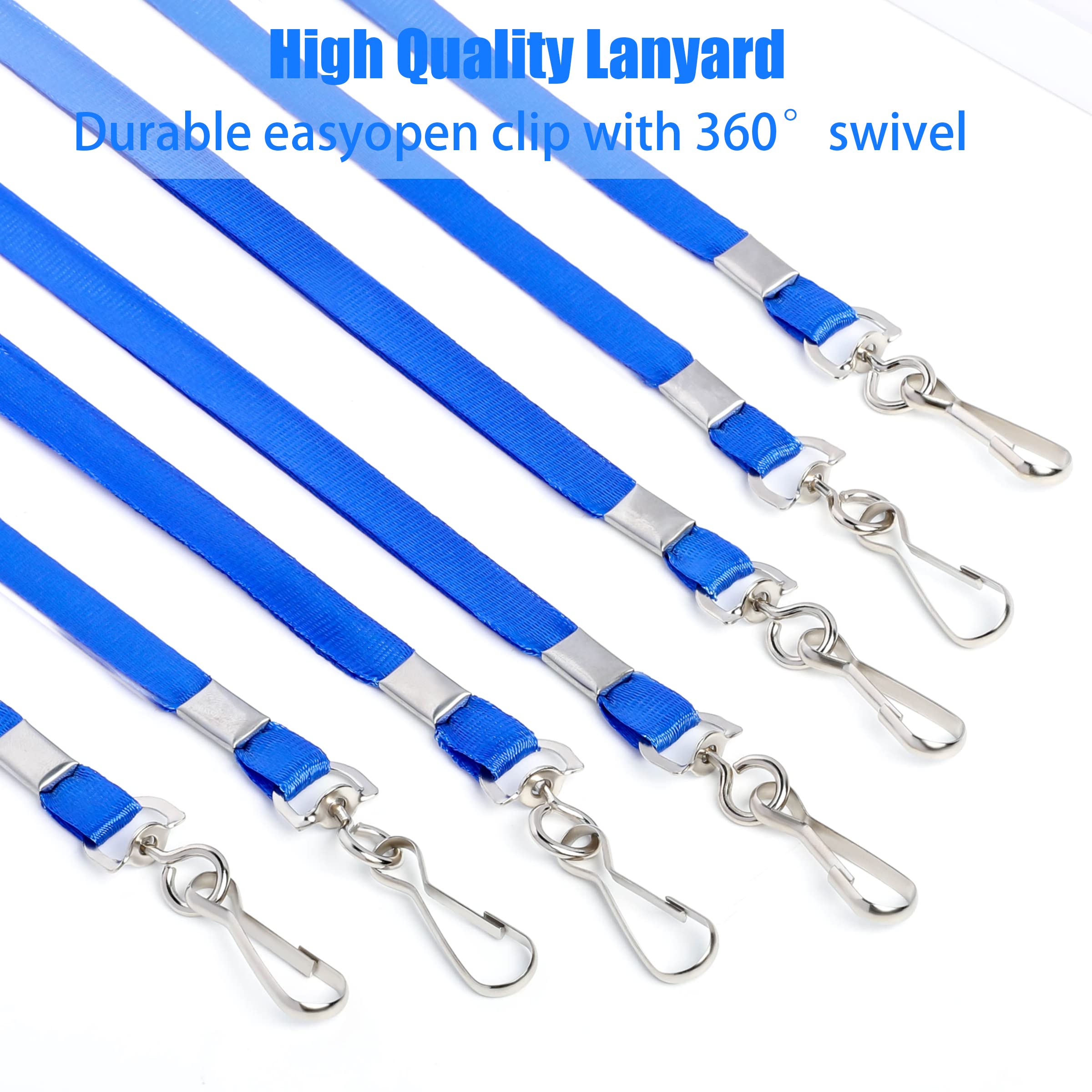 50 Pack ID Badge Lanyards with Swivel Hook - 36