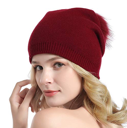 Luxury Cashmere Knit Wool Beanie for Men & Women - Soft Winter Warm Hat for Cold Weather - Perfect for Skiing, Hiking, and Outdoor Activities