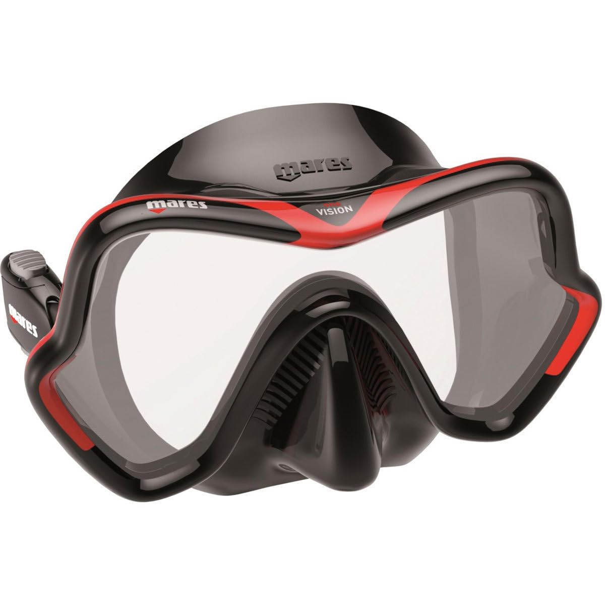 Mares One Vision Scuba Diving Mask - Black for Snorkeling, Spearfishing & Underwater Photography | Comfortable & Anti-Fog Swim Goggles