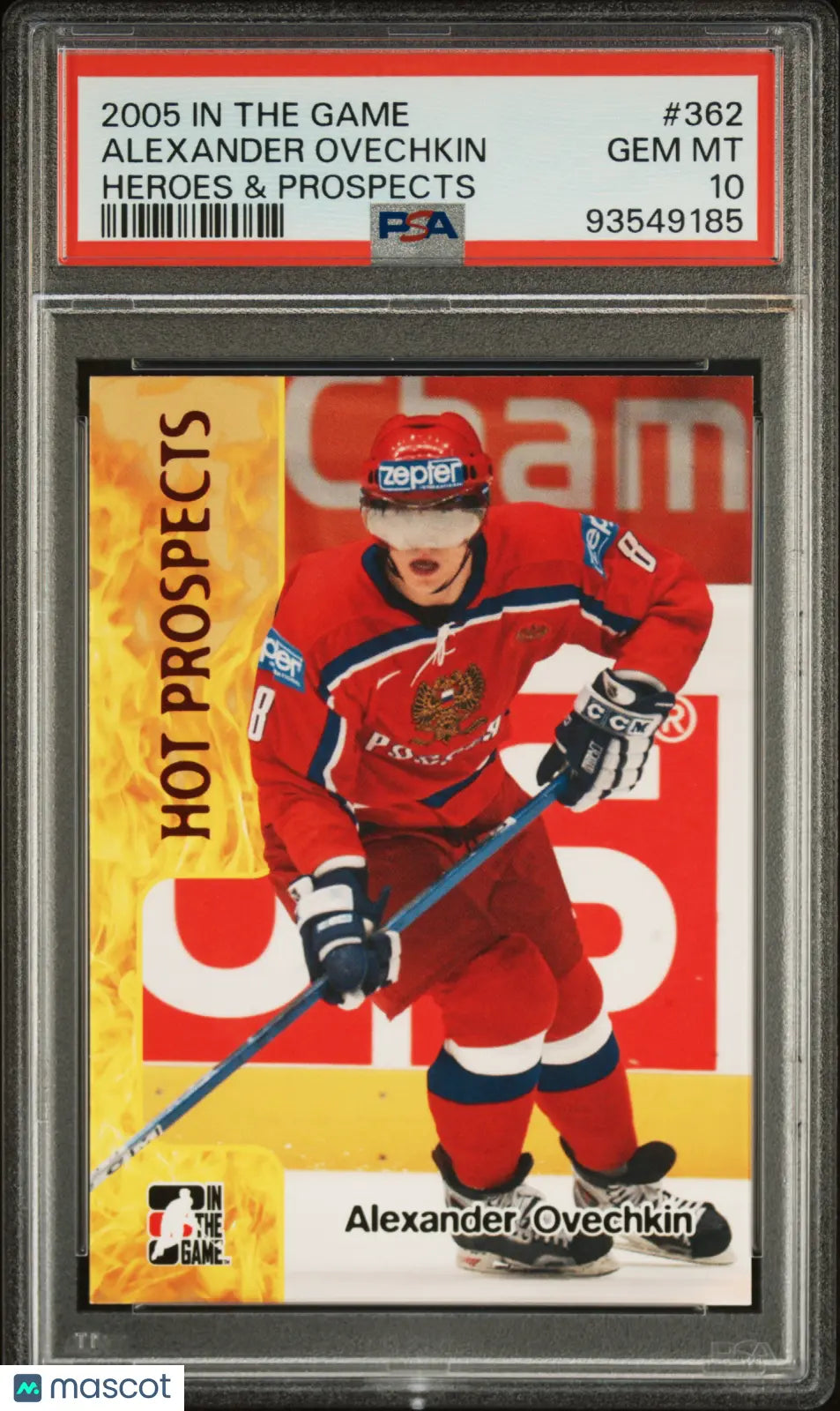 2005-06 In The Game Heroes & Prospects Alexander Ovechkin Rookie Card PSA 10 Gem Mint - Perfect for Hockey Collectors & Washington Capitals Fans