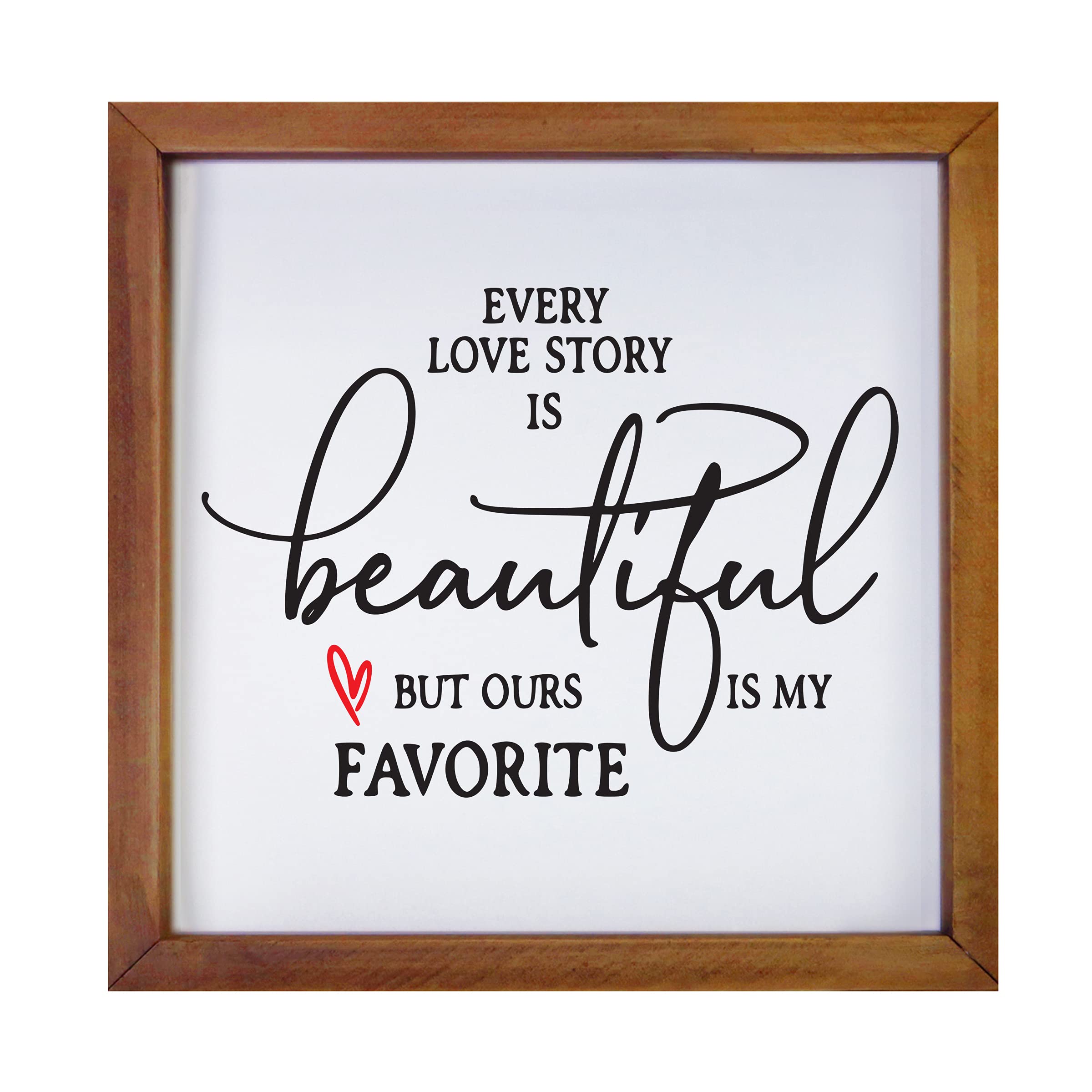 LifeSong Milestones Custom Inspirational Wooden Wall Art - 7x7 Framed Shadow Box with Modern Quotes, Perfect for Home Decor, Office Gift & Wedding Anniversary Present (Walnut Finish)