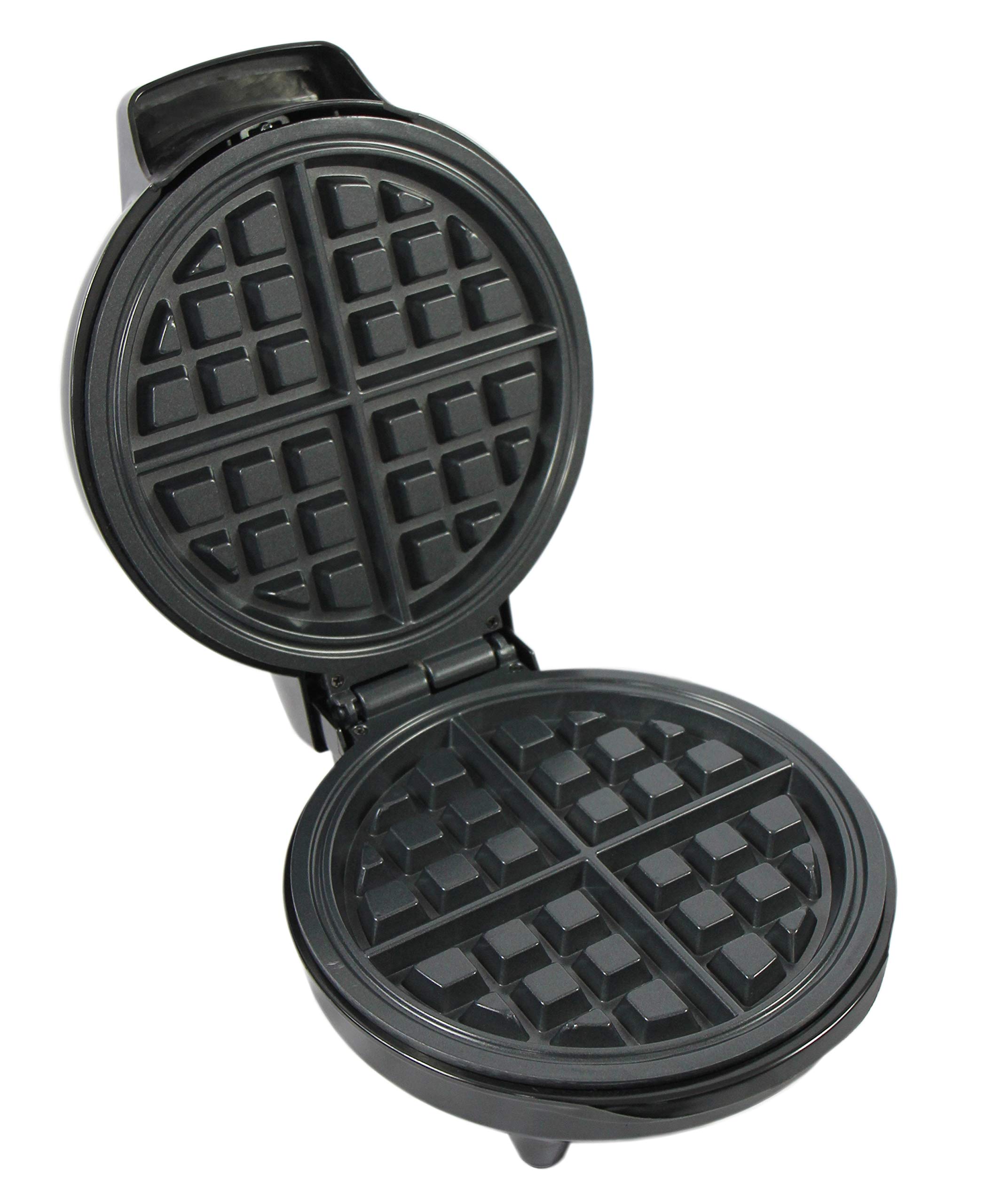 760W Black Electric Waffle Maker with Non-Stick Deep Plates & Adjustable Temperature | Perfect for Breakfast, Brunch, and Dessert Making at Home