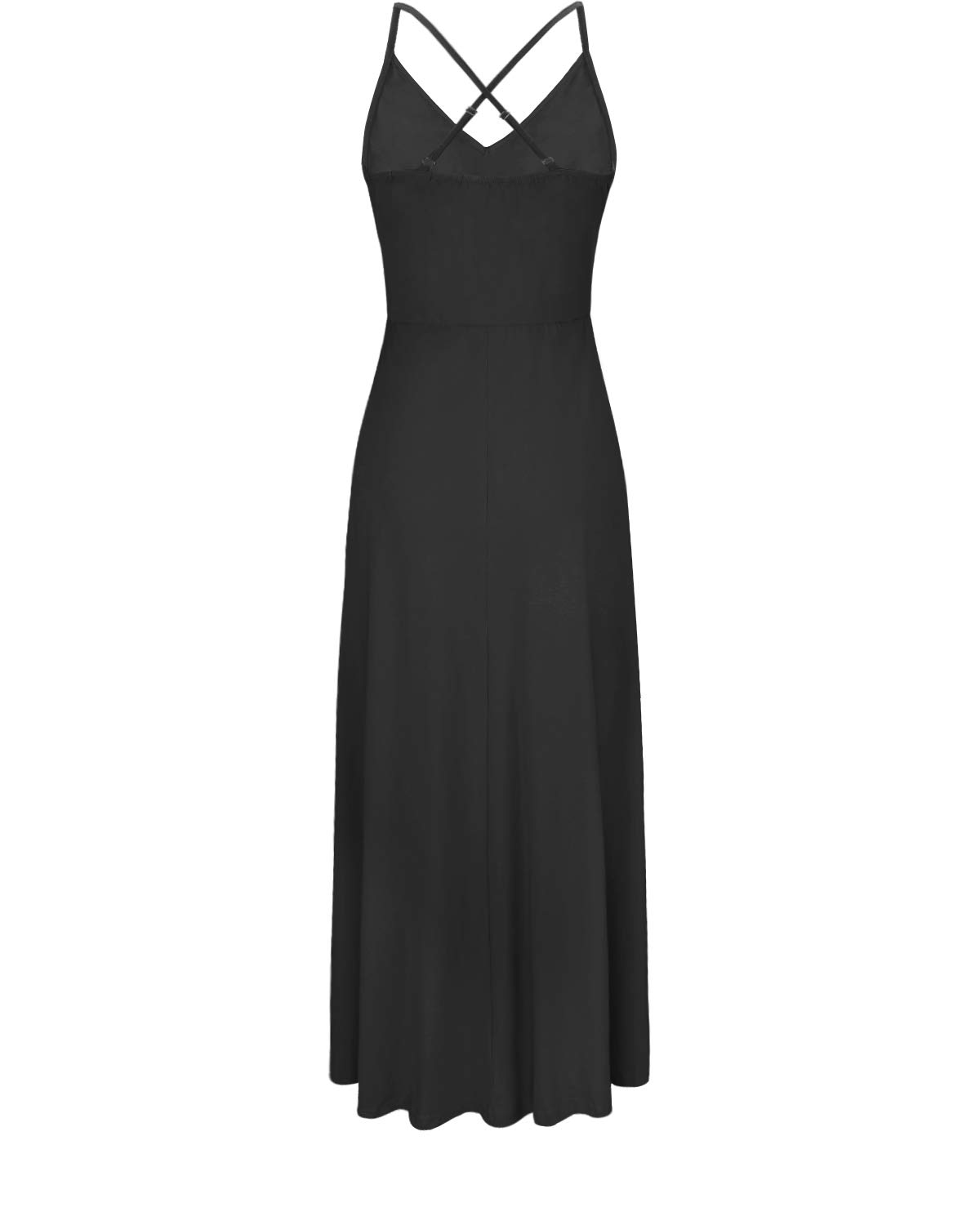 KILIG Women's V Neck Sleeveless Floral Maxi Dress - Asymmetrical Patchwork Summer Sundress for Beach, Vacation & Casual Wear