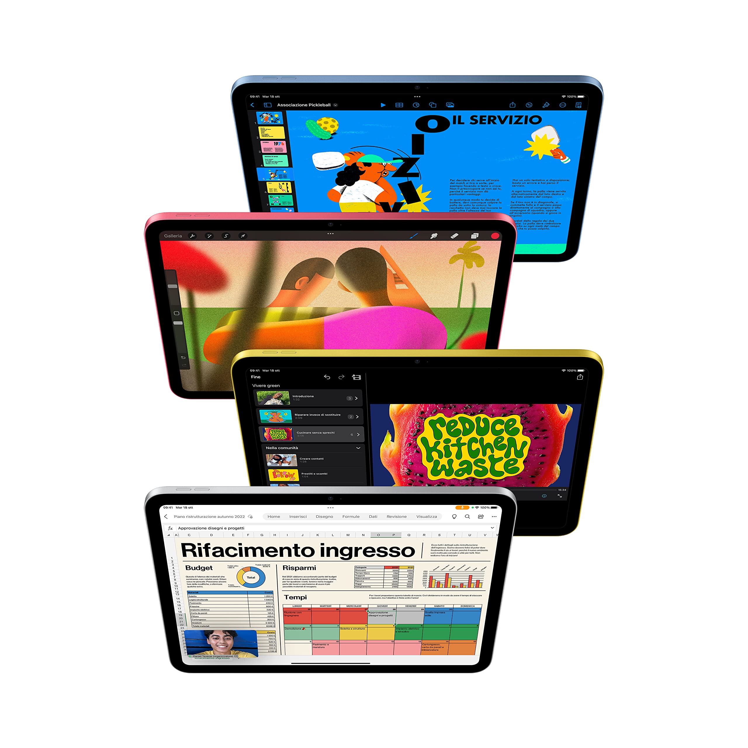 Apple iPad 10.9-inch (10th Gen, 2022) Wi-Fi 64GB - Silver | Perfect for Work, Study & Entertainment