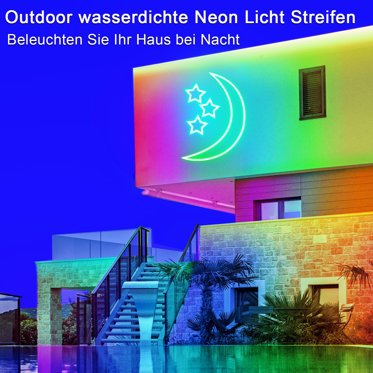 5M Neon LED Strip Lights - 24V RGB Flexible LED Rope Lights with Remote/APP Control, IP65 Waterproof for Bedroom, Room & Outdoor Decoration - Perfect for Party, Home Theater, and Landscape Lighting