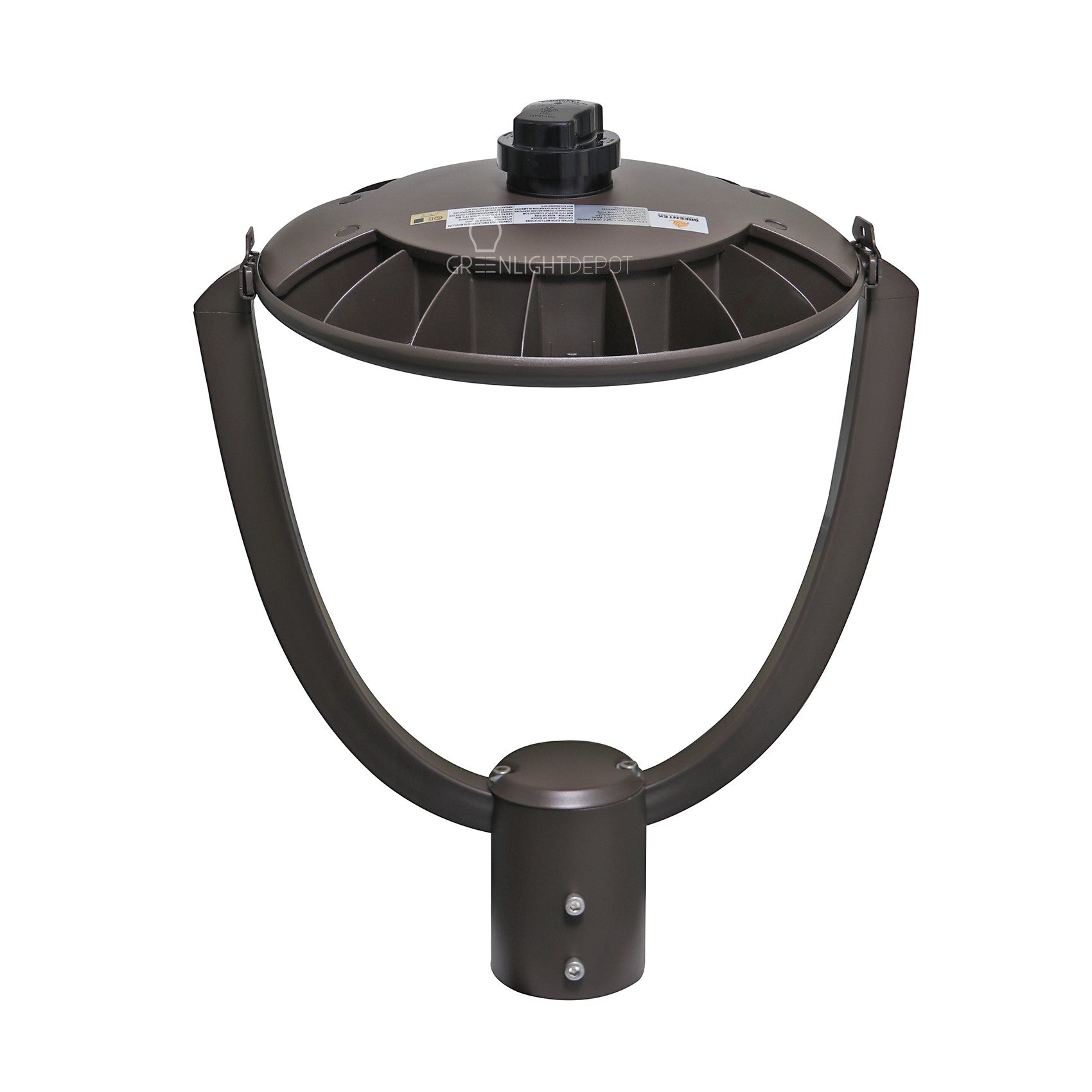 35W LED Post Top Light with Selectable Color Temperature - Bronze Finish, Shorting Cap - Perfect for Outdoor Pathway, Garden, and Patio Lighting