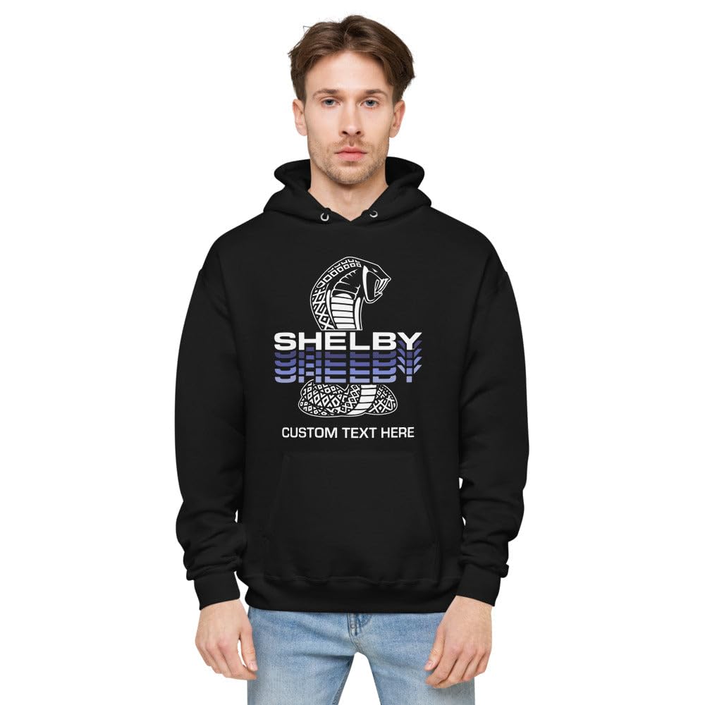 **Personalized Shelby Snake Logo Fleece Hoodie - Unisex Pullover Sweatshirt - Custom Muscle Car Gift for Racing Fans & Enthusiasts - Perfect for Car Shows & Casual Wear**    (Note: I removed 