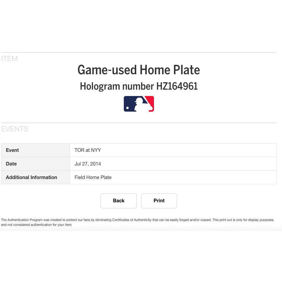 Derek Jeter Final Season Game Used Authentic Home Plate Framed Memorabilia with NY Yankees Steiner MLB COA - Perfect for Yankees Fans, Sports Collectors, and Man Cave Decor