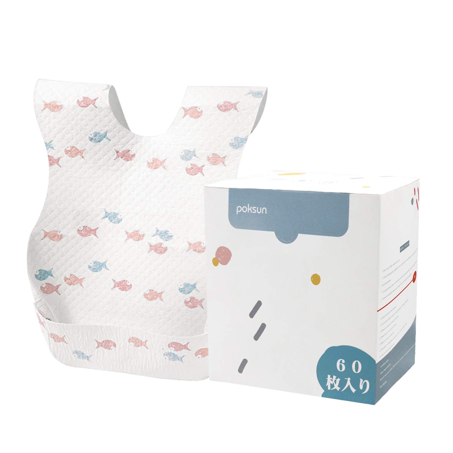 60PCS Disposable Baby Bibs - Soft & Leakproof Travel Bibs for Infants & Toddlers - Perfect for Feeding, Daycare, and On-the-Go Meals