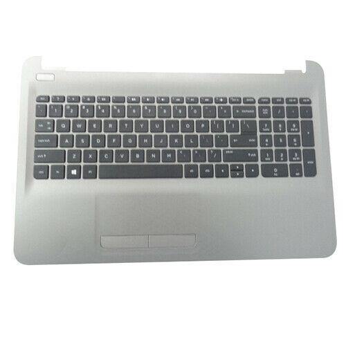 HP 15 AC 15 AF Silver Palmrest with US Keyboard & Touchpad (Part# 813975-001) - Replacement Laptop Component for HP 15 Series Notebooks