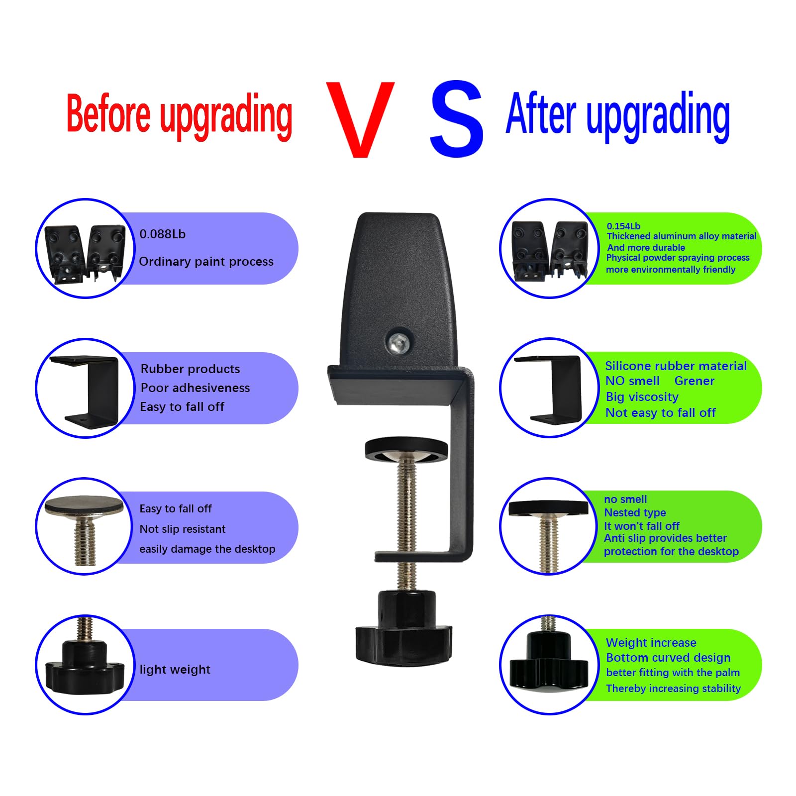 Adjustable Aluminum Sneeze Guard Clips for 1/8