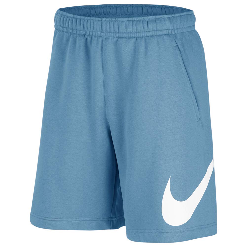 Nike Men's Sportswear Graphic Club Shorts - Breathable Athletic Shorts for Running & Gym - Cerulean Blue - Size Large | Perfect for Workouts, Jogging & Casual Wear