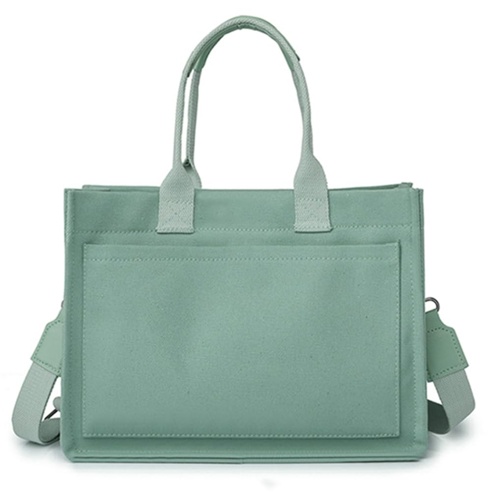 Stylish Large Canvas Tote Bag for Women - Durable Work Shoulder Purse & Casual Crossbody Bag - Perfect for Office, Travel, Shopping & Daily Use