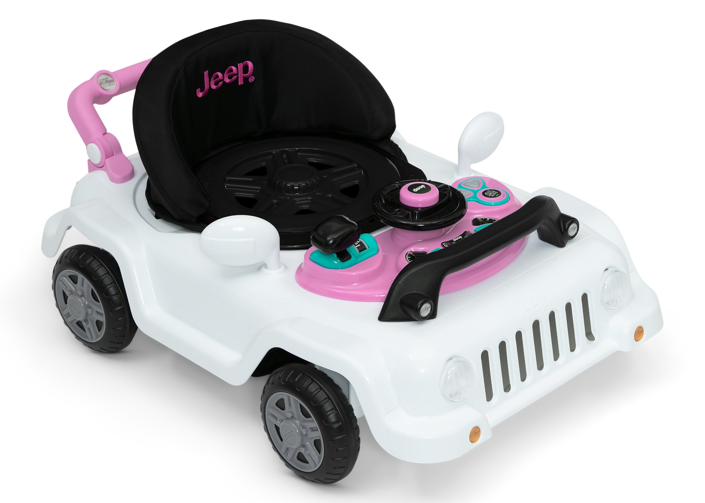 Jeep® Classic Wrangler Activity Walker for Babies - Sturdy 3-Wheel Design with Adjustable Height | Perfect for Indoor & Outdoor First Steps, Learning to Walk, and Toddler Playtime