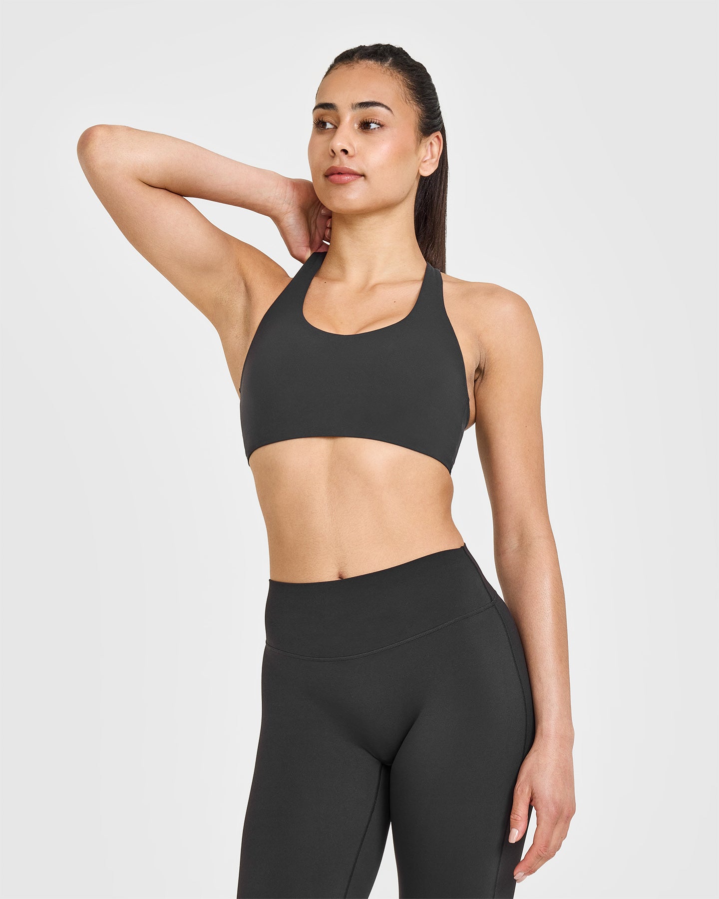 SoftMotion™ High Support Sports Bra for Women - Soft Black | Breathable & Comfortable Workout Top for Running, Yoga & Gym
