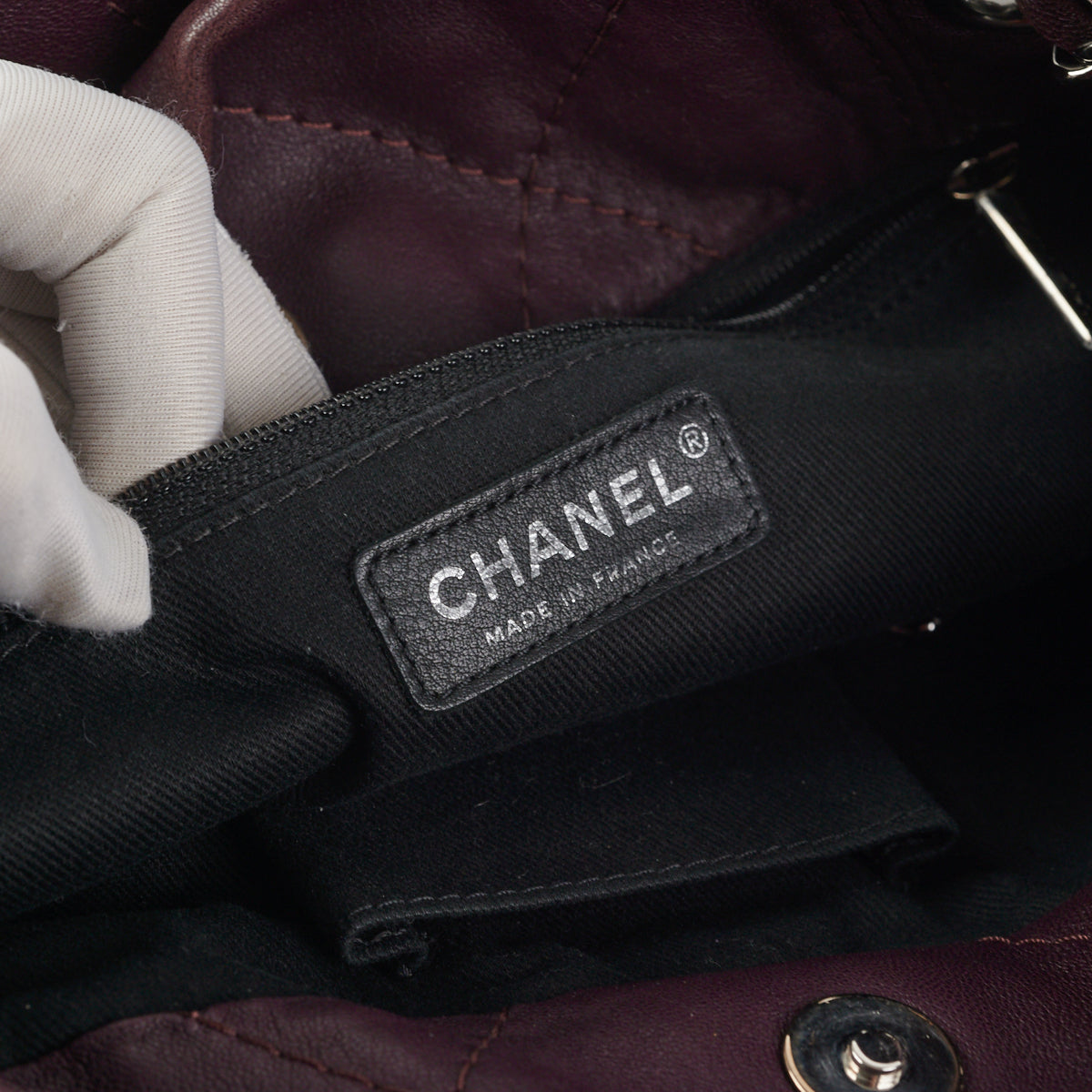 Chanel Quilted Leather Tote Bag for Women - Dark Burgundy/Purple Crossbody Handbag - Luxury Designer Purse for Work, Travel & Everyday Use